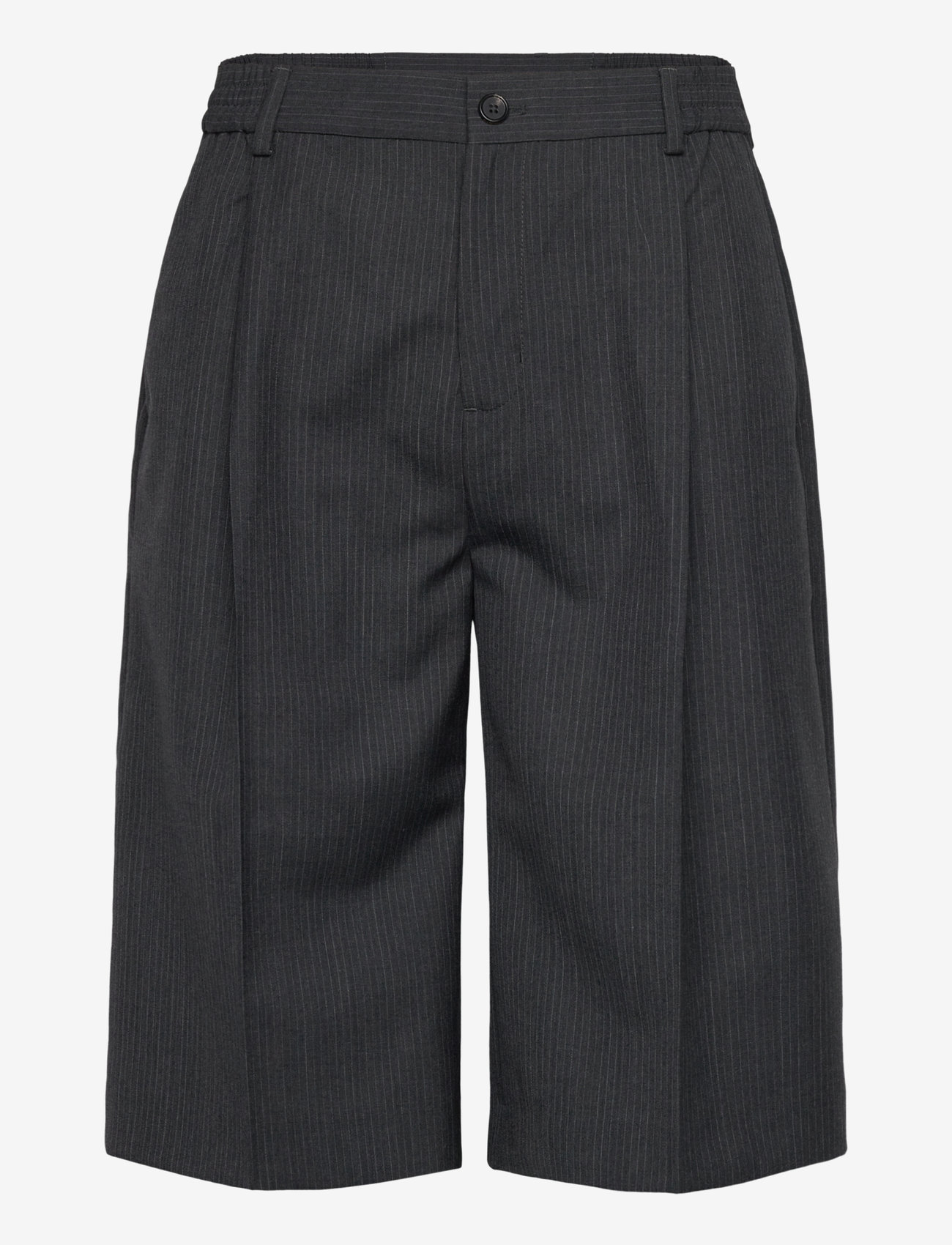 Rue de Tokyo - POLL WOOL PINSTRIPE - casual shorts - grey pin stripe - 0