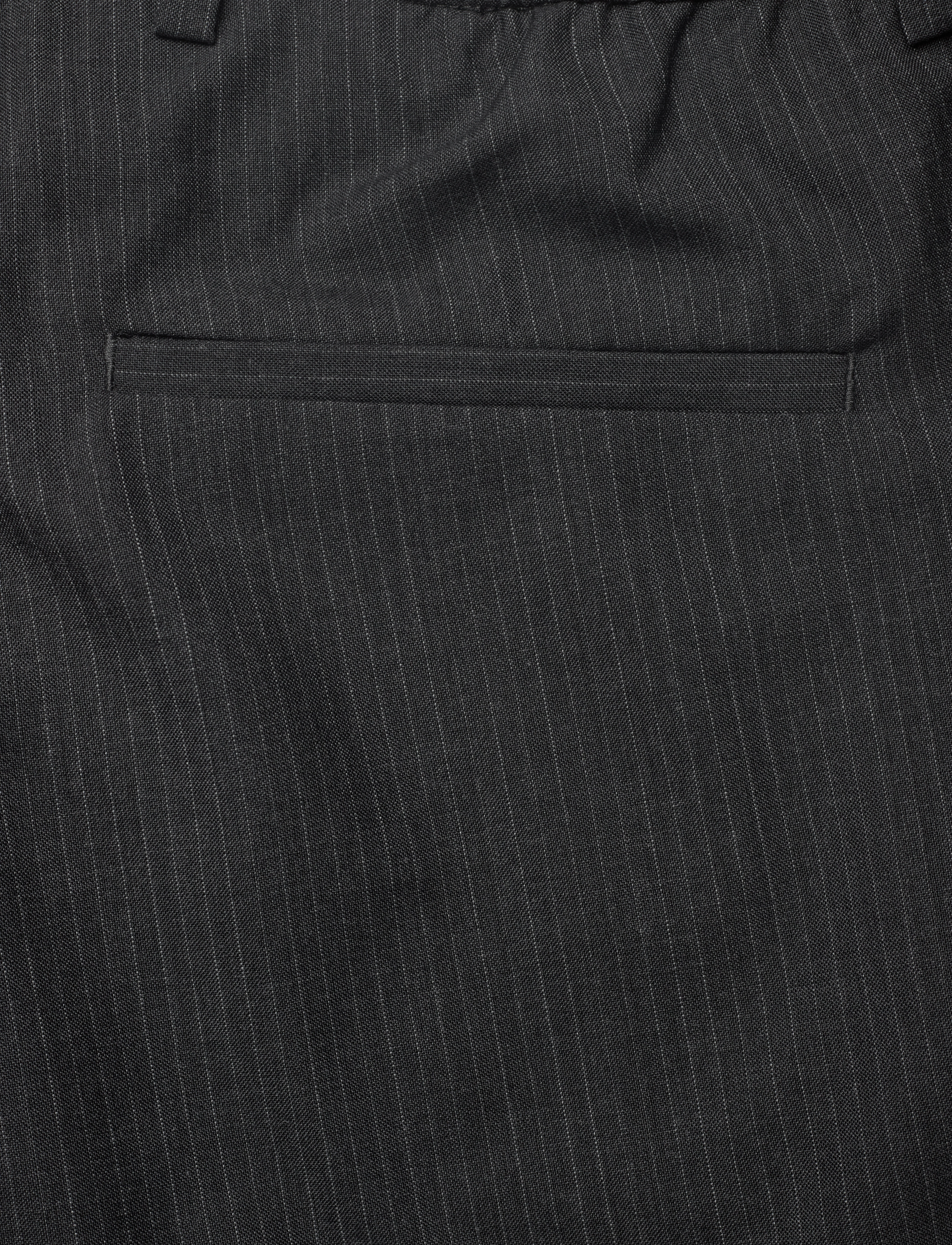 Rue de Tokyo - POLL WOOL PINSTRIPE - lühikesed vabaajapüksid - grey pin stripe - 4