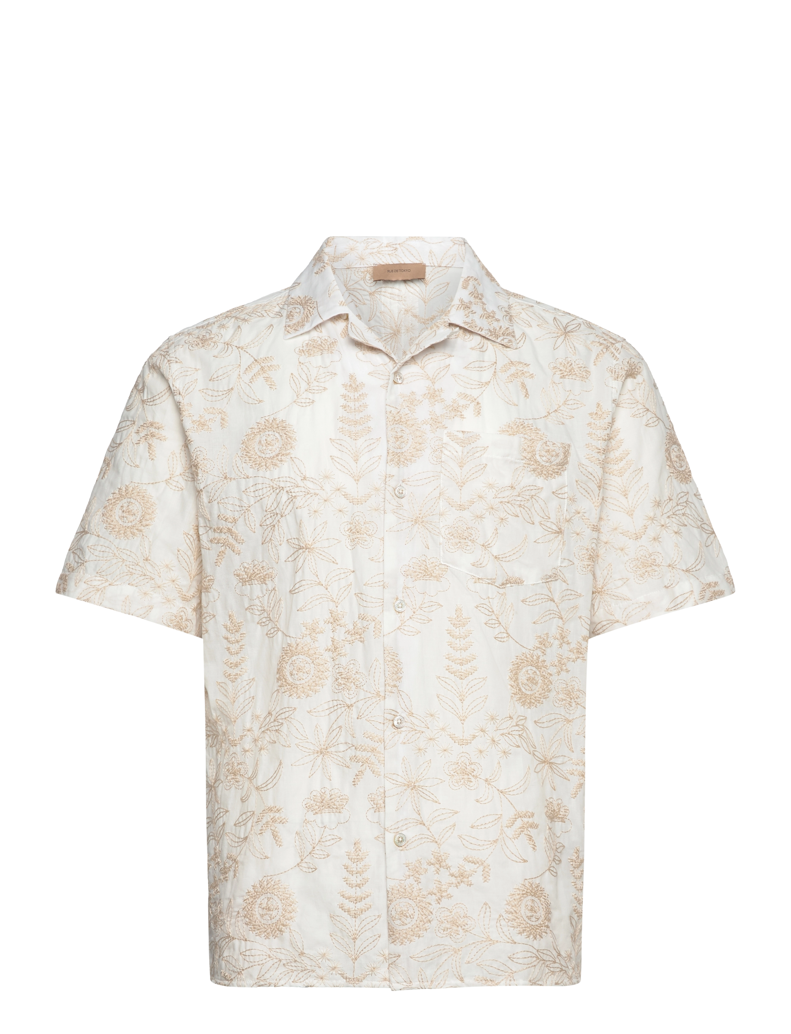 RUE DE TOKYO Seth Bestickt Flower Beige - S - Herren