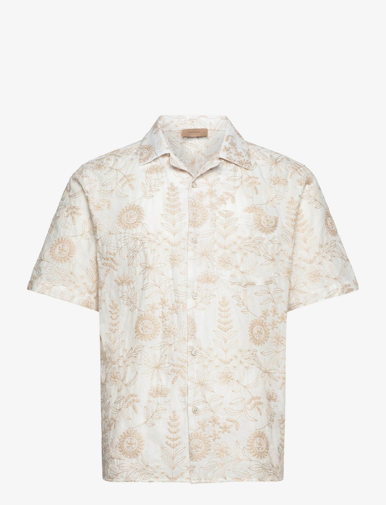 Rue de Tokyo - SETH EMBROIDERED FLOWER - krótki rękaw - sand embroidery - 0
