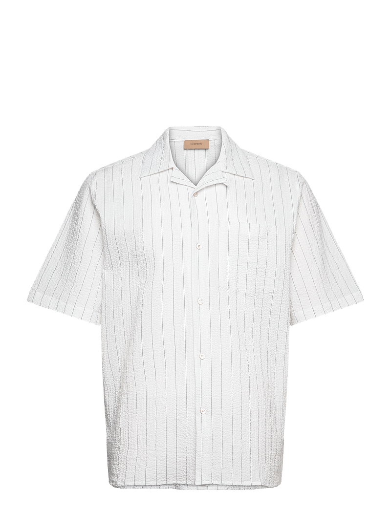 Rue de Tokyo - SETH SAILOR STRIPE - kurzarmhemden - white blue thin stripe - 0