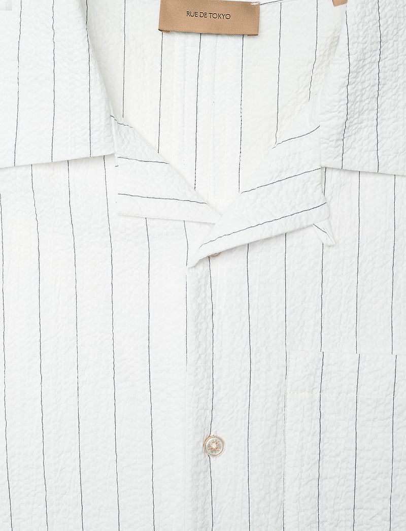 Rue de Tokyo - SETH SAILOR STRIPE - kurzarmhemden - white blue thin stripe - 2