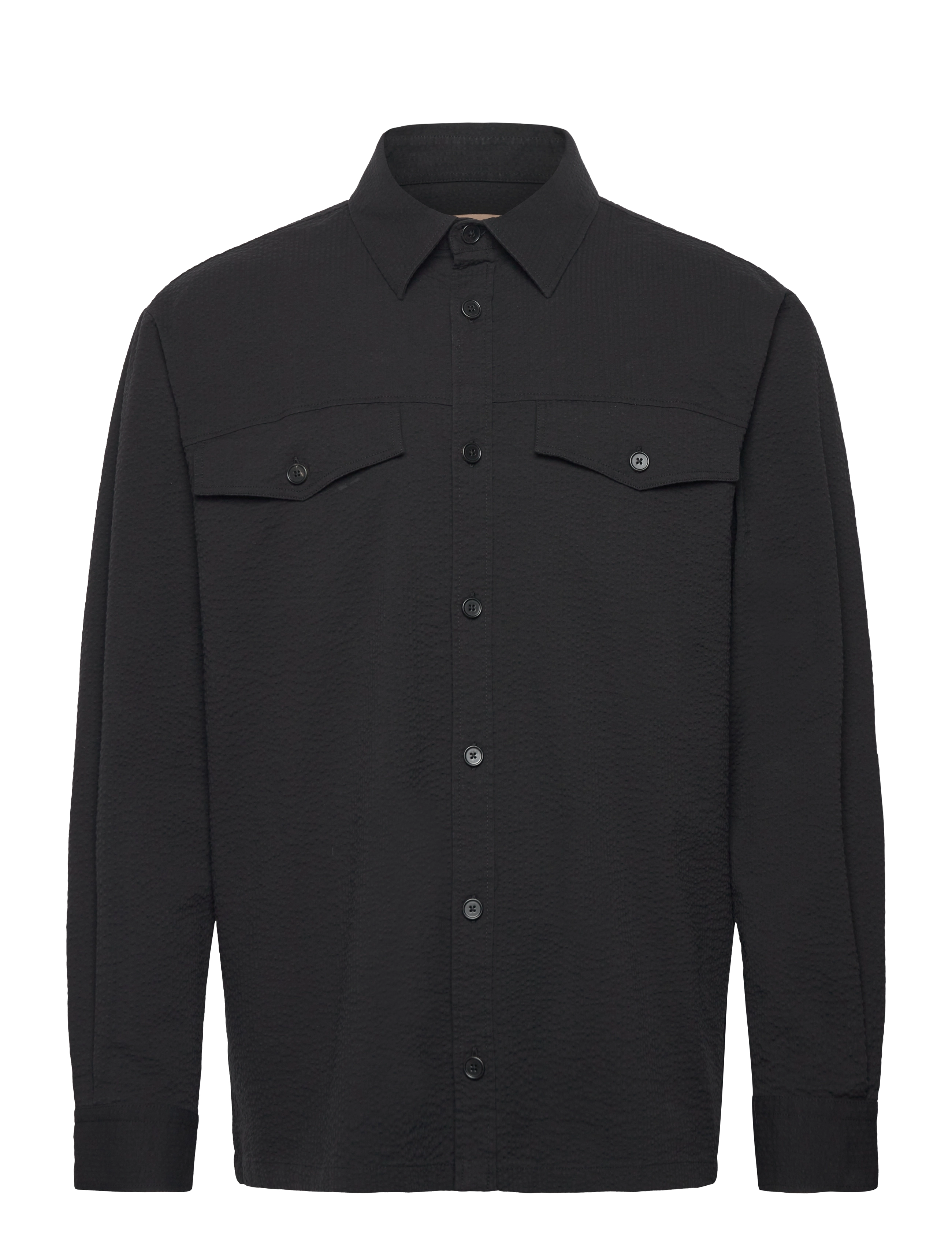RUE DE TOKYO Severas Heavy Seersucker Schwarz - S - Herren