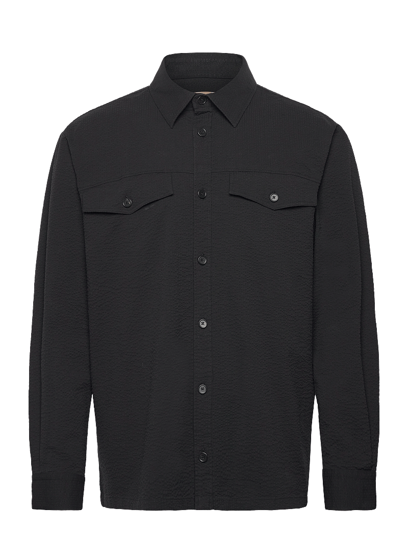 Rue de Tokyo - SEVERAS HEAVY SEERSUCKER - casual hemden - black - 0