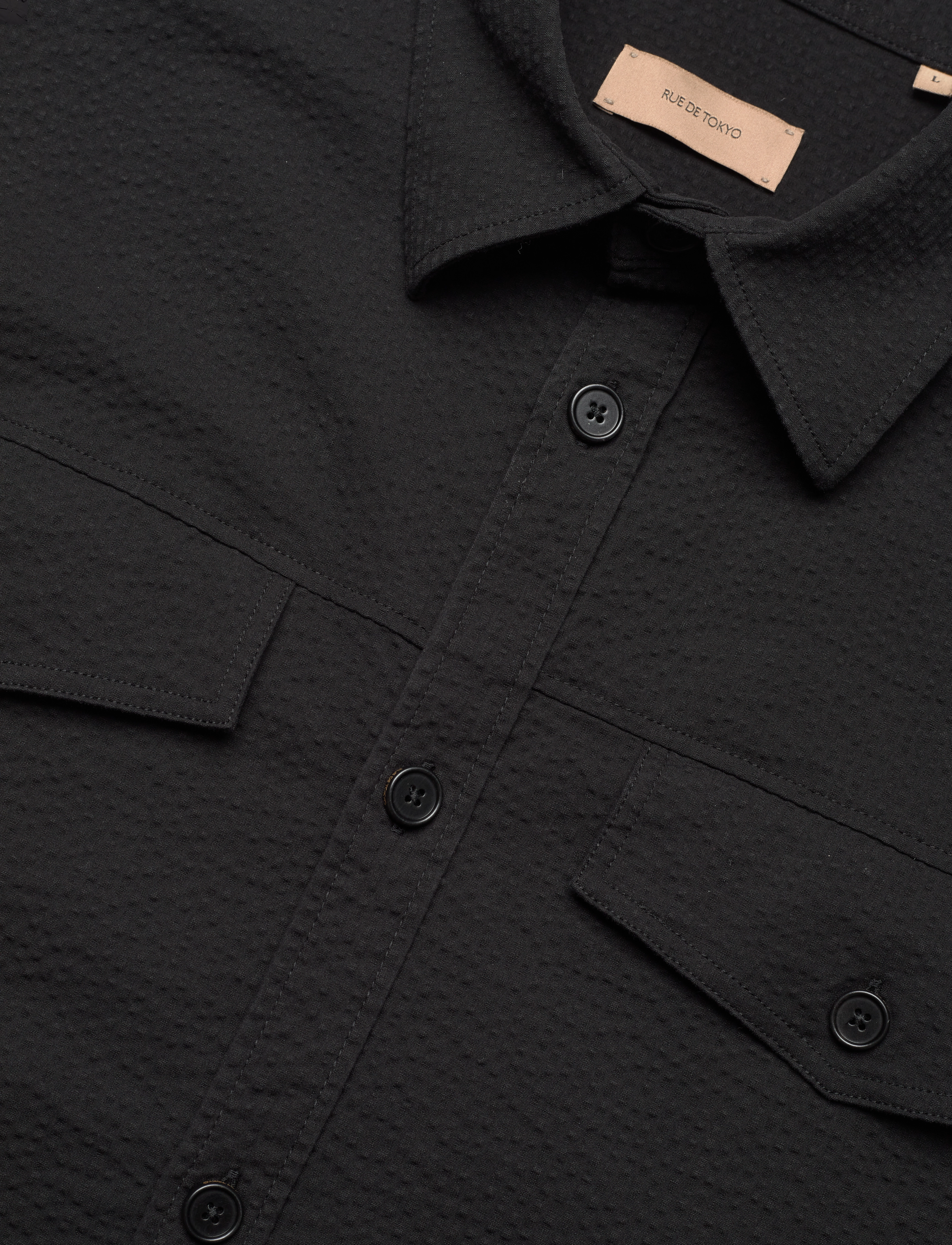 Rue de Tokyo - SEVERAS HEAVY SEERSUCKER - black - 3