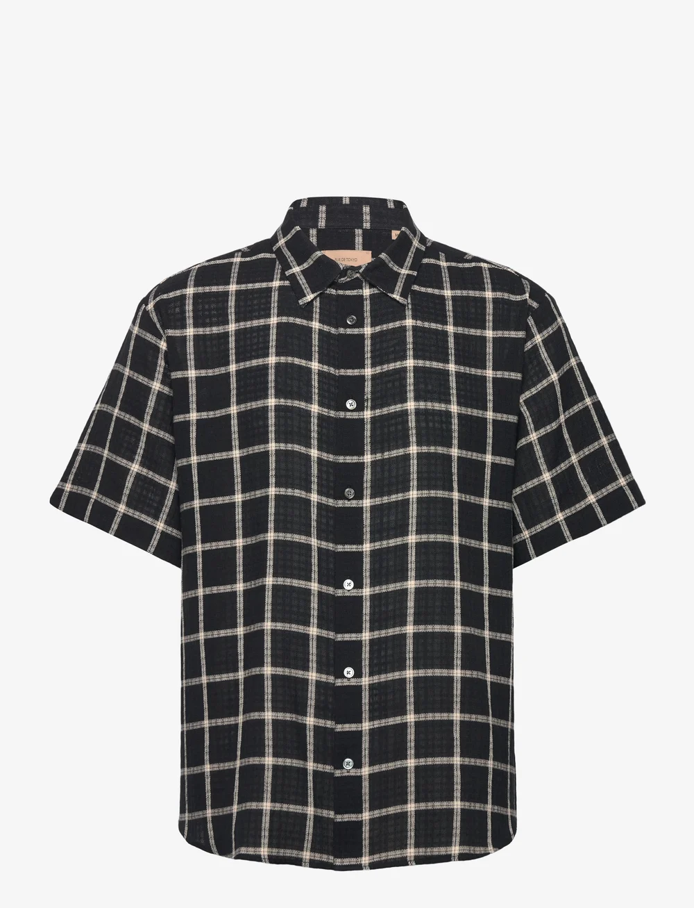 Rue de Tokyo - SILVIO COTTON CHECK - kurzarmhemden - black white check - 0