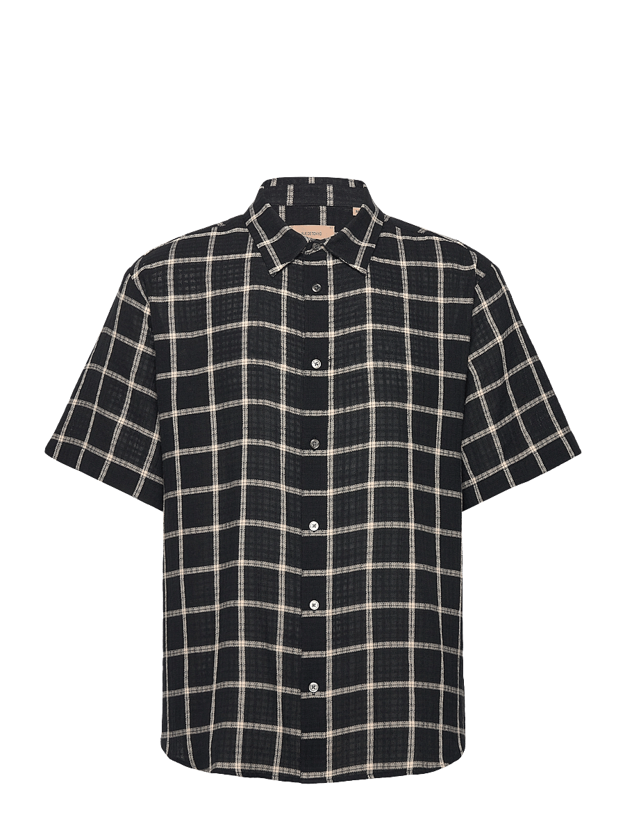 Rue de Tokyo - SILVIO COTTON CHECK - kurzarmhemden - black white check - 0
