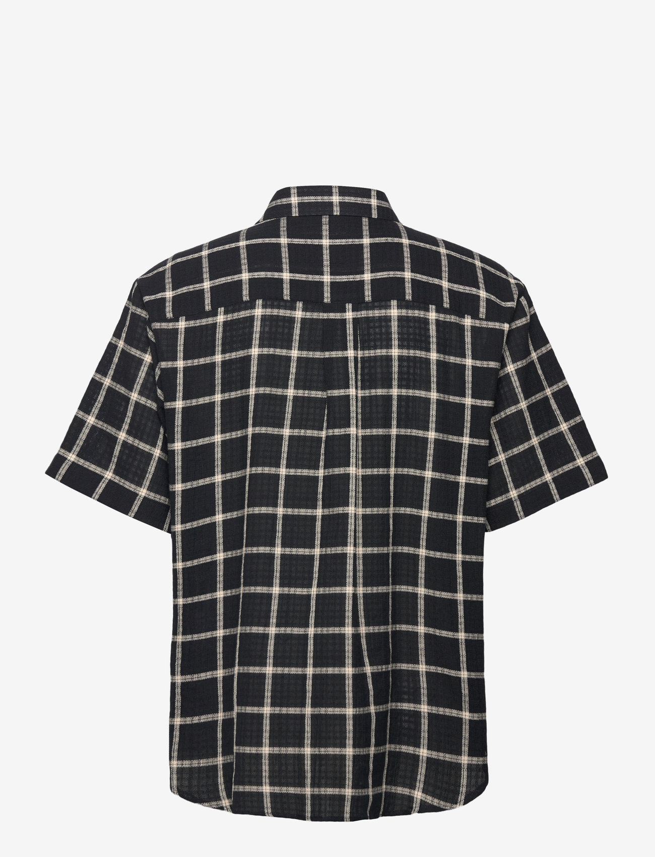Rue de Tokyo - SILVIO COTTON CHECK - short-sleeved shirts - black white check - 1