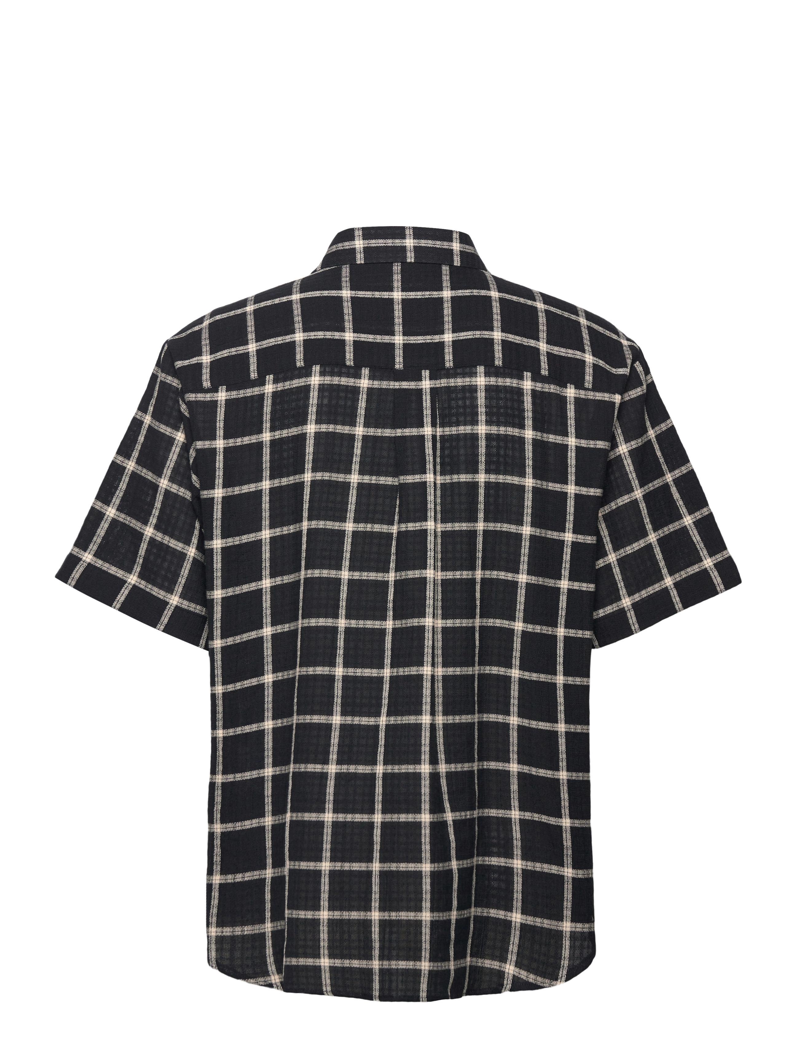 Rue de Tokyo - SILVIO COTTON CHECK - lühikeste varrukatega särgid - black white check - 1
