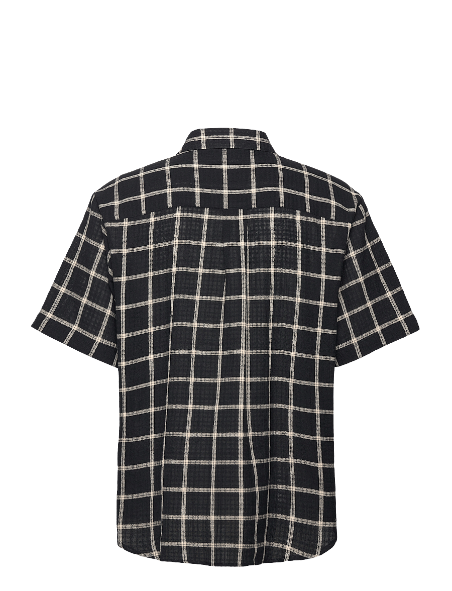 Rue de Tokyo - SILVIO COTTON CHECK - kurzarmhemden - black white check - 1