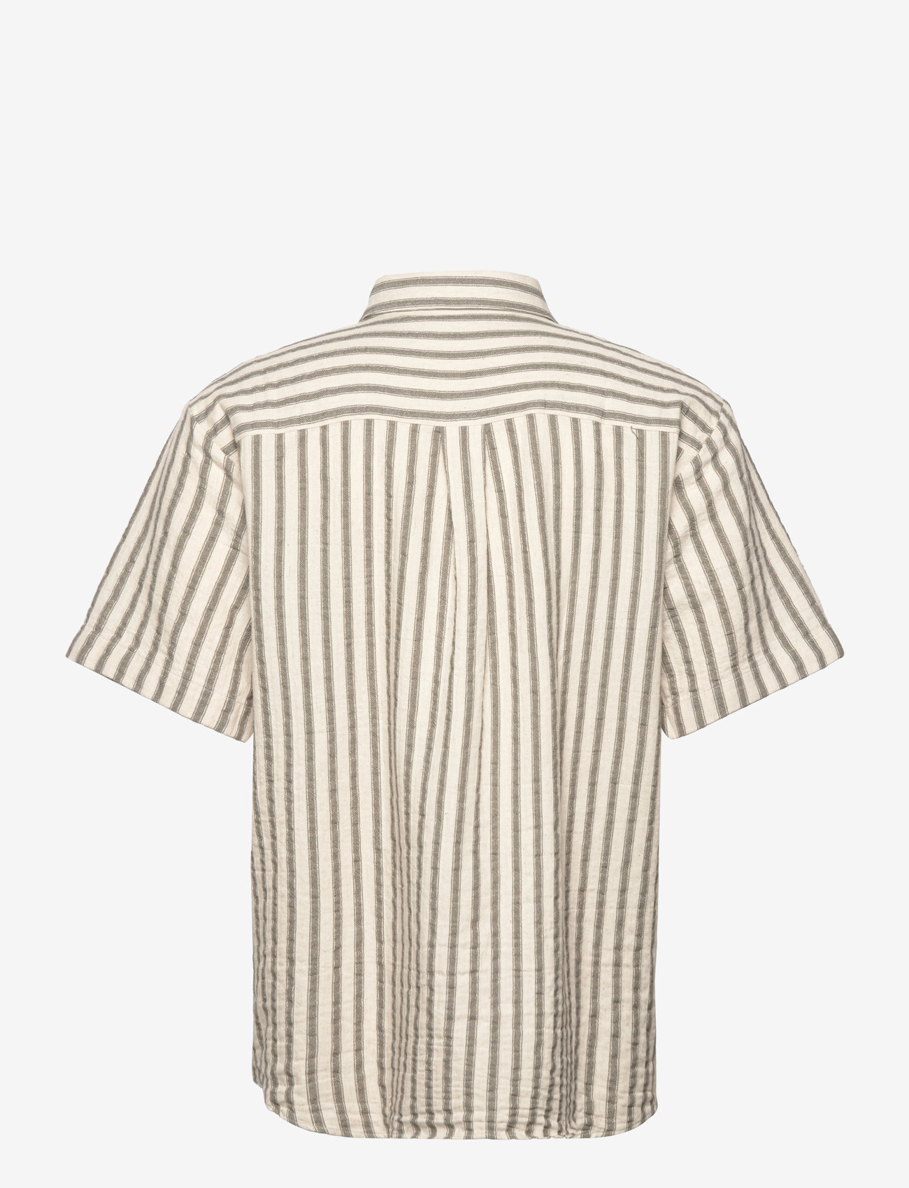 Rue de Tokyo - SILVIO COTTON LINEN STRIPE - leinenhemden - green ivory stripe - 1