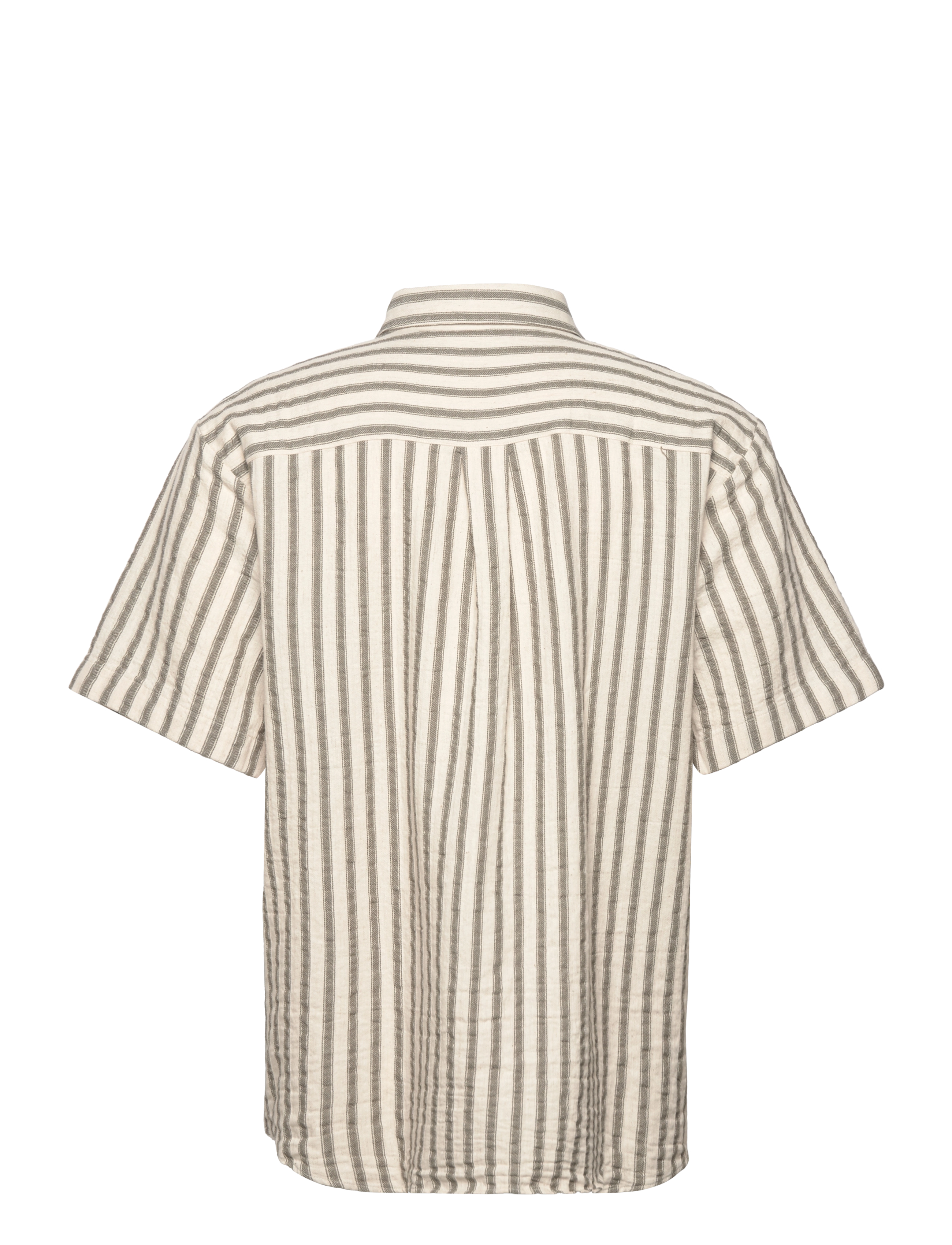 Rue de Tokyo - SILVIO COTTON LINEN STRIPE - green ivory stripe - 1