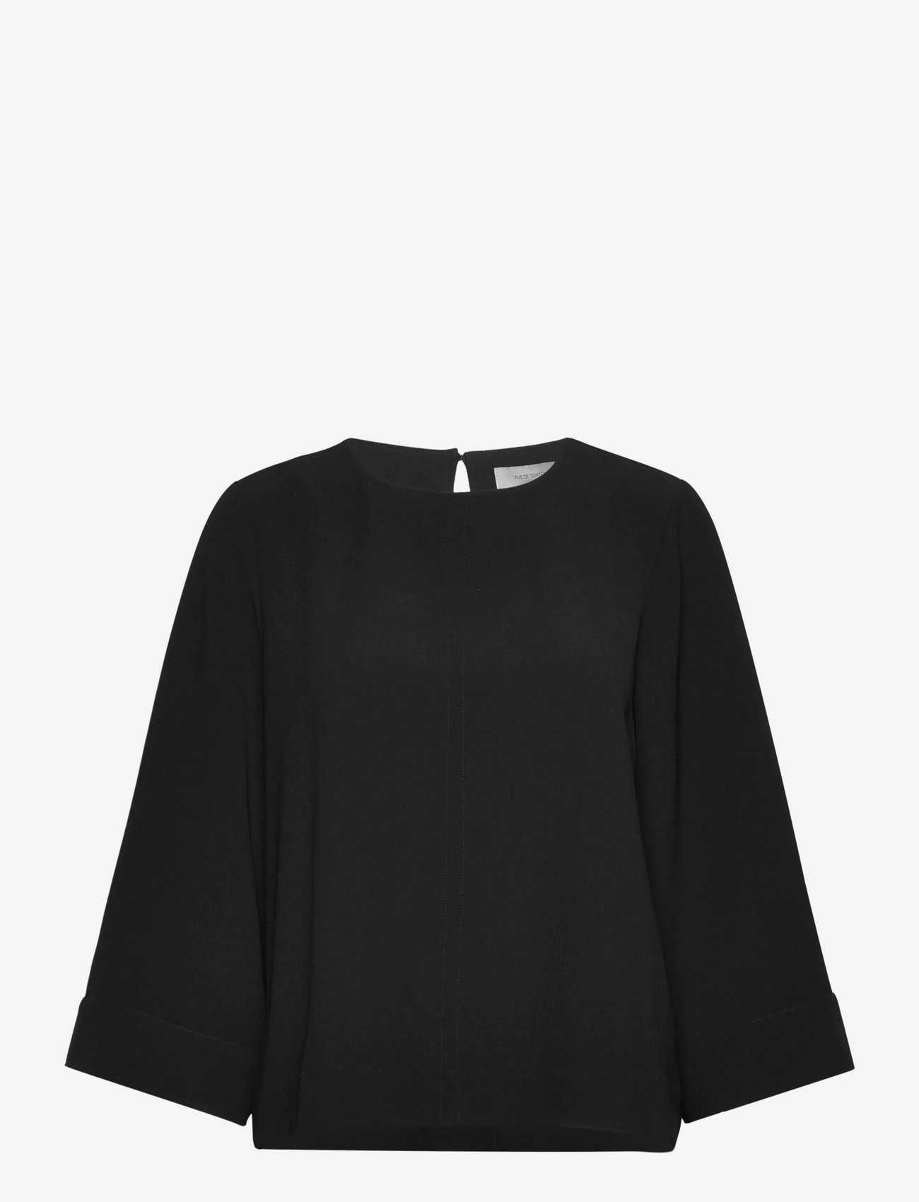 Rue de Tokyo - SIMAKO RECYCLED HEAVY CREPE - pikkade varrukatega pluusid - black - 1