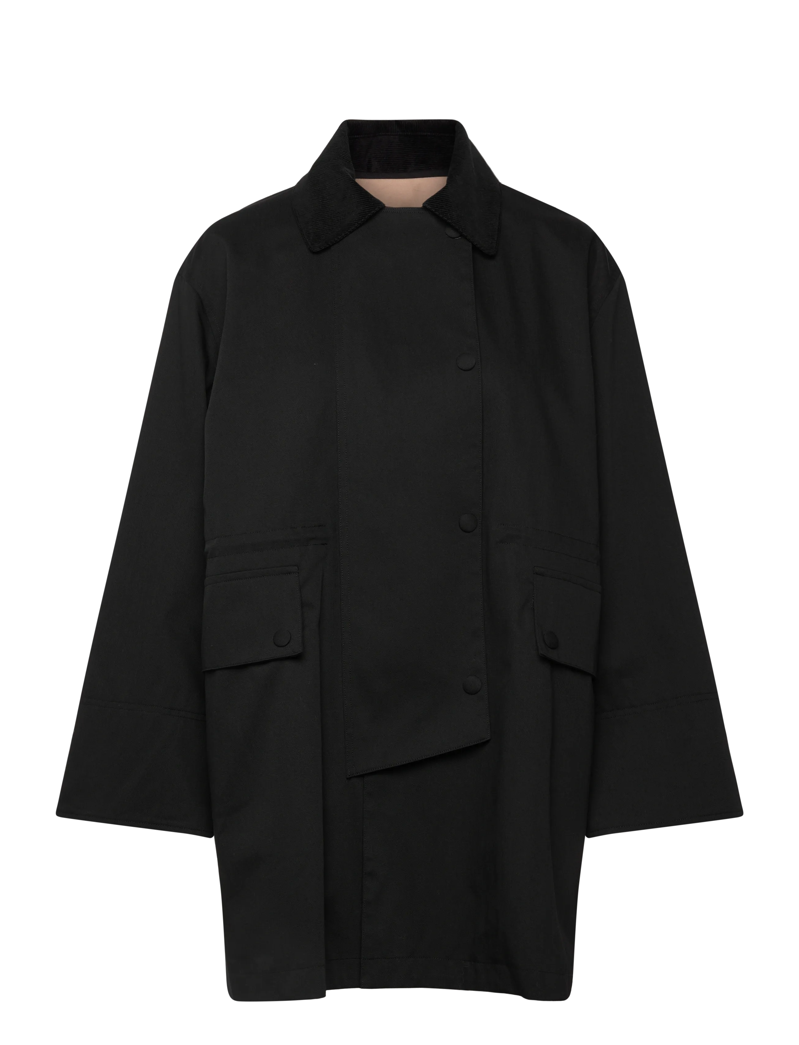 Rue de Tokyo CIMANA RECYCLED HEAVY TRENCH - Nyheder - BLACK / black