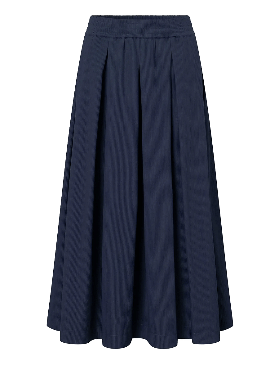 Rue de Tokyo - PEGGY SMALL BUBBLE STRIPE - midi-röcke - midnight blue - 1