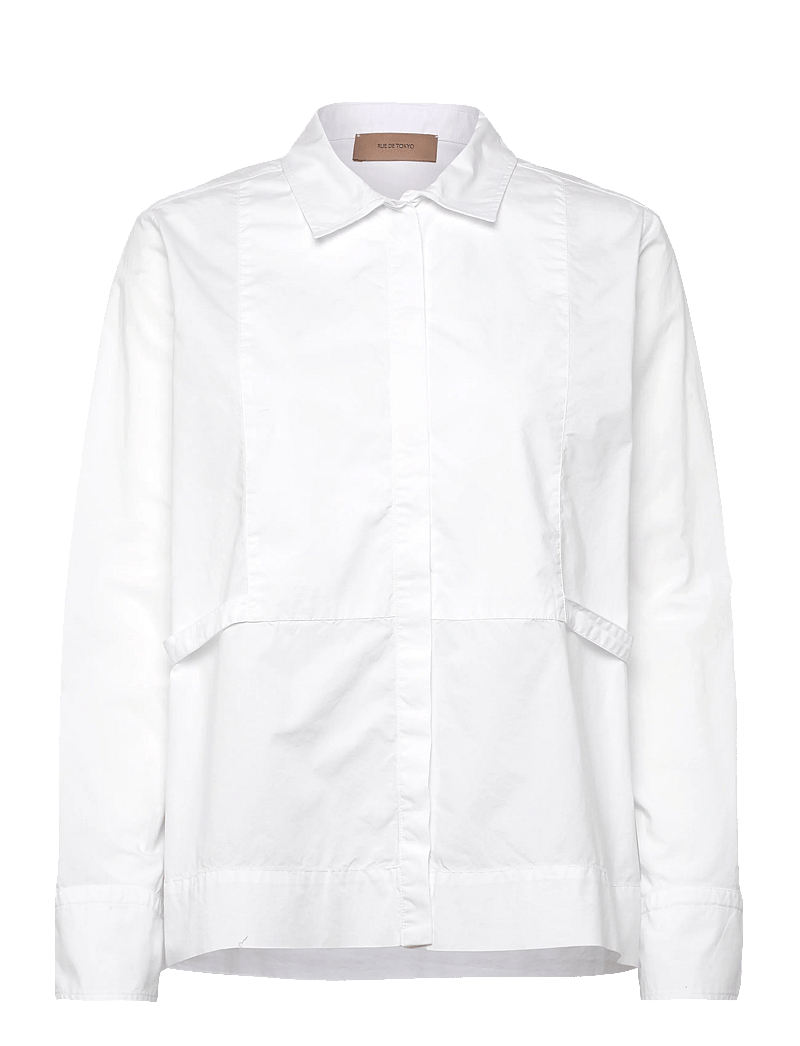 Rue de Tokyo - SALOMA ORGANIC GARMENT DYED POPLIN - långärmade skjortor - white - 0