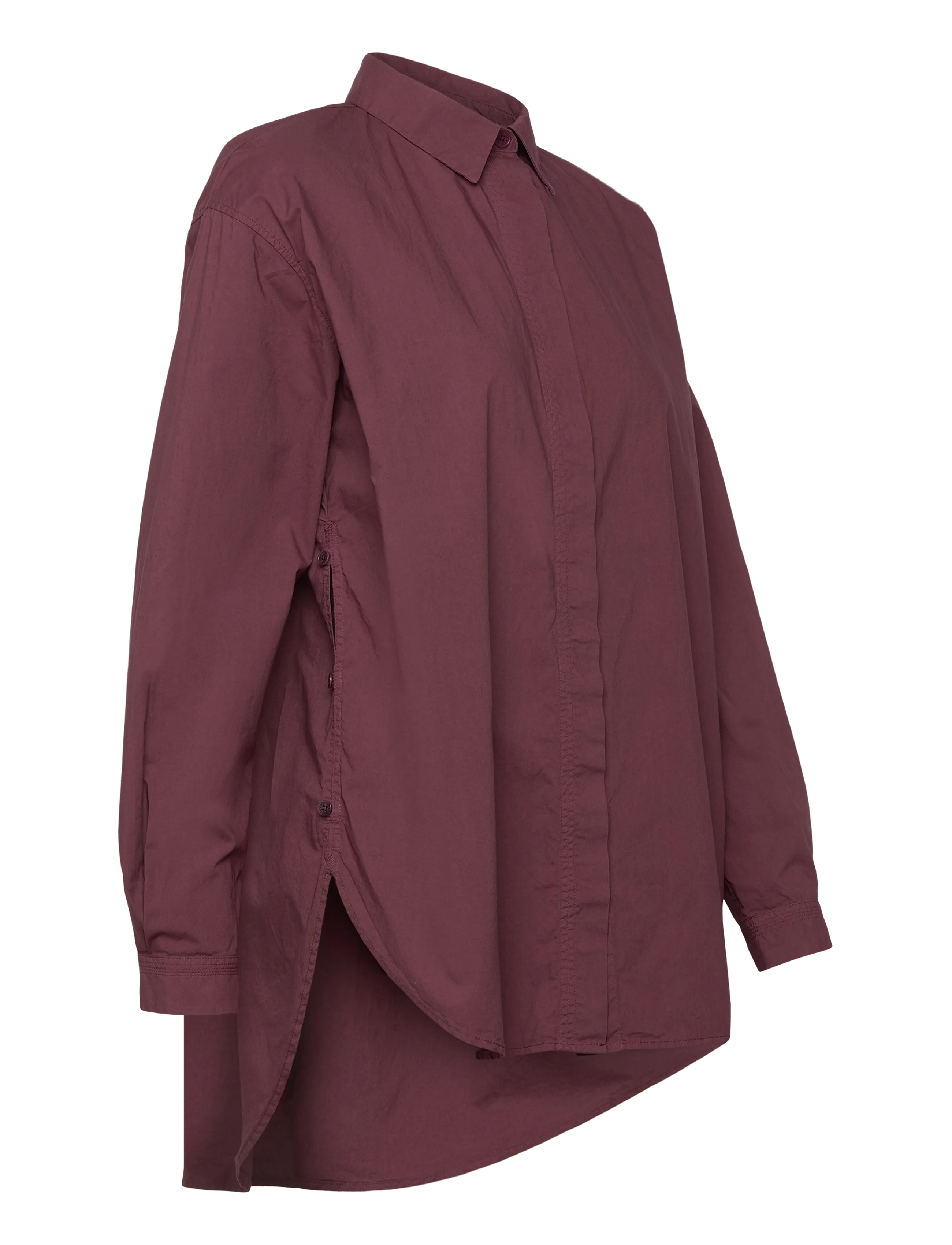 Rue de Tokyo - SHELBY ORGANIC GARMENT DYED POPLIN - burgundy - 2