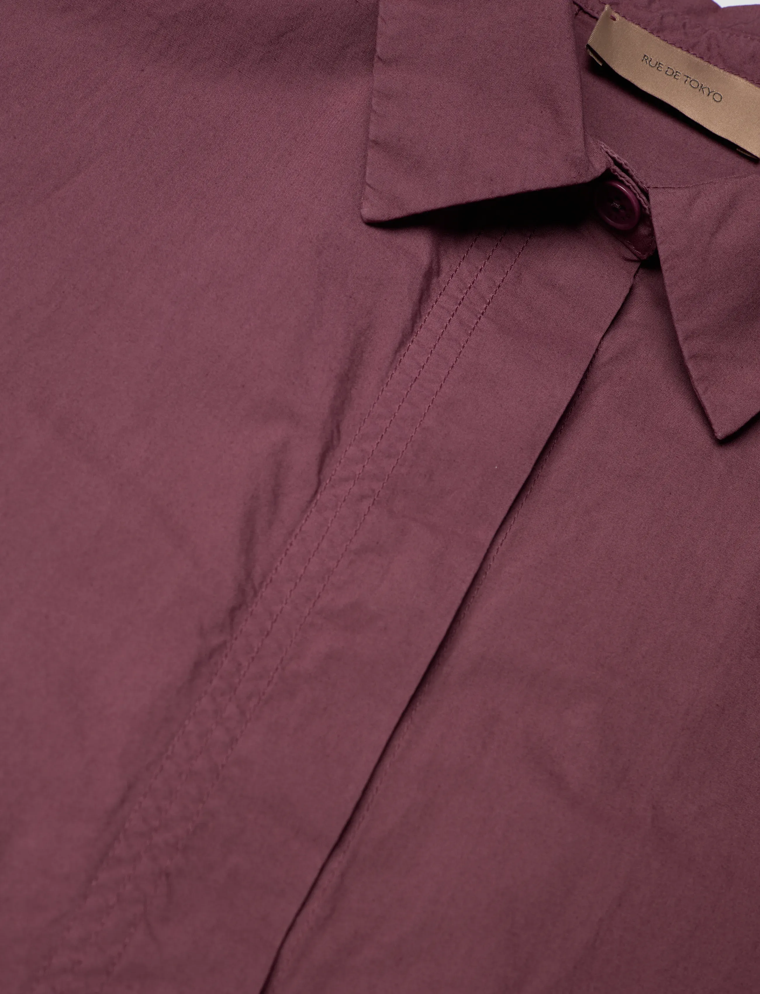 Rue de Tokyo - SHELBY ORGANIC GARMENT DYED POPLIN - burgundy - 4