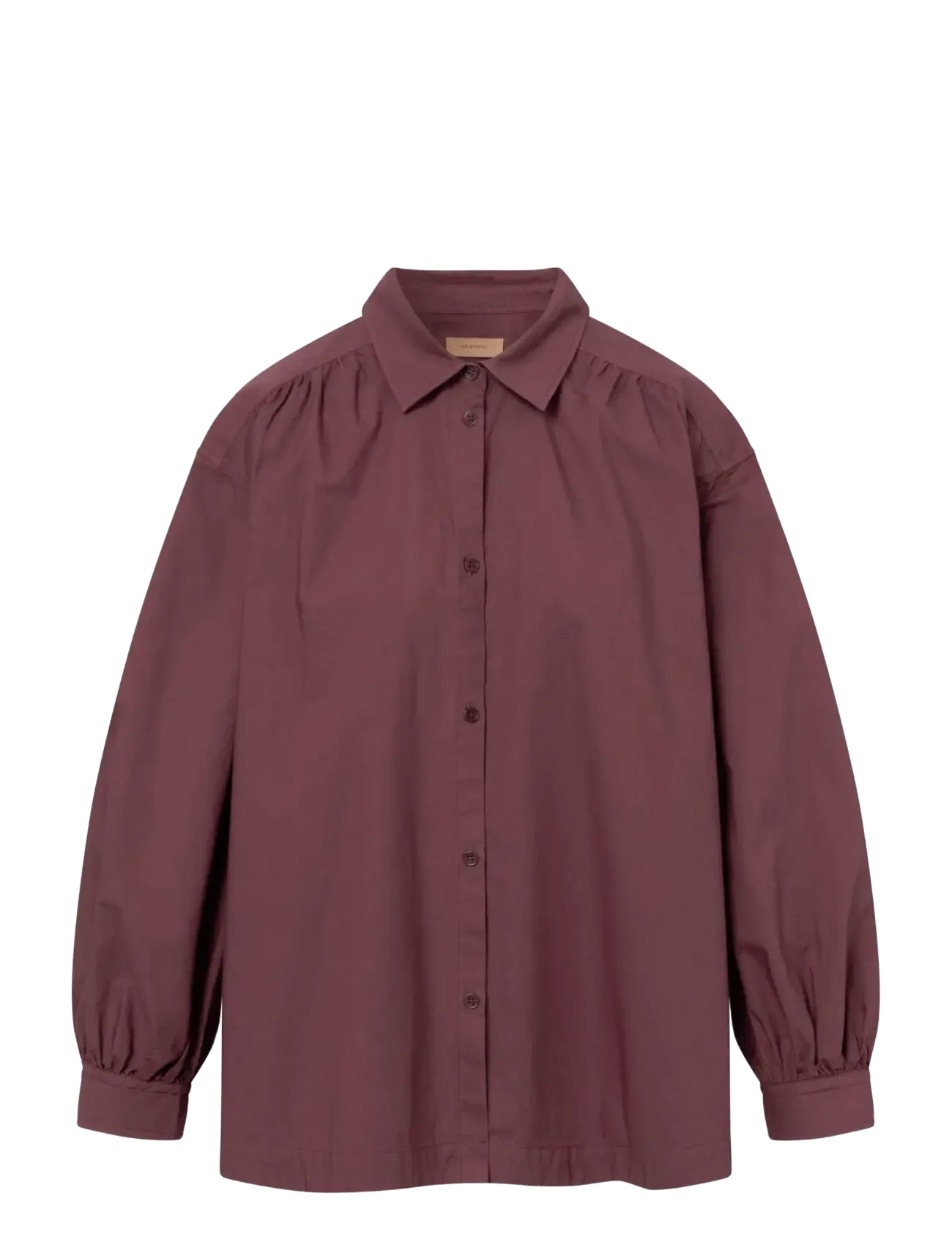 SLOAN ORGANIC GARMENT DYED POPLIN - BURGUNDY