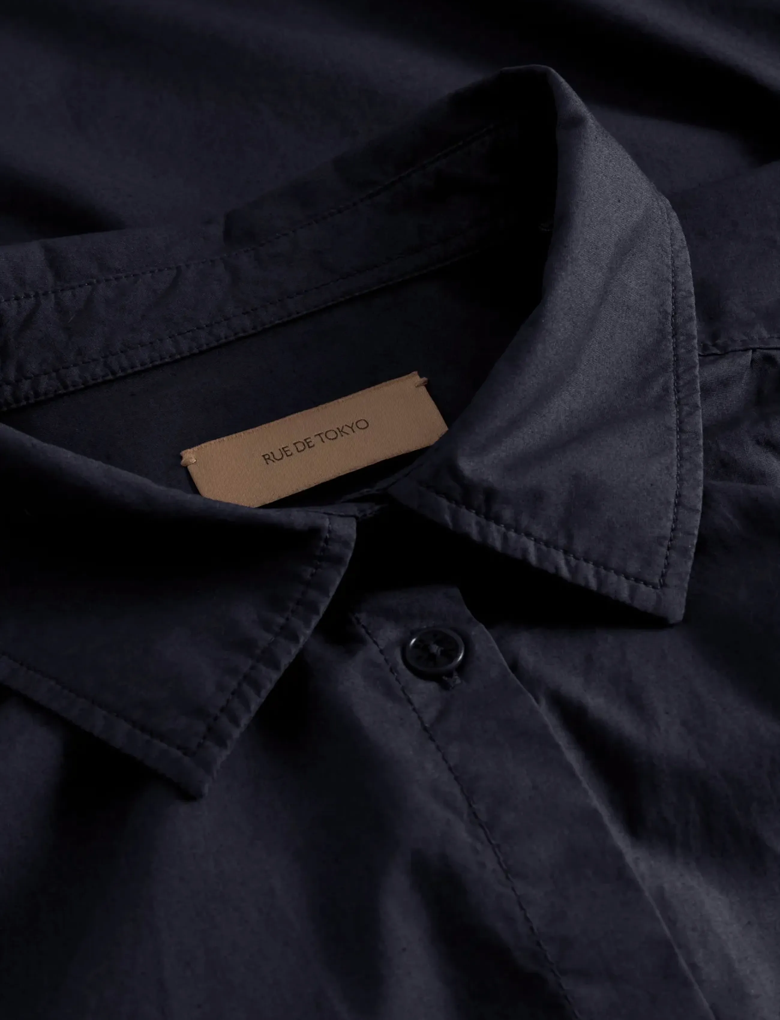 Rue de Tokyo - SLOAN ORGANIC GARMENT DYED POPLIN - denimskjorter - dark navy - 1