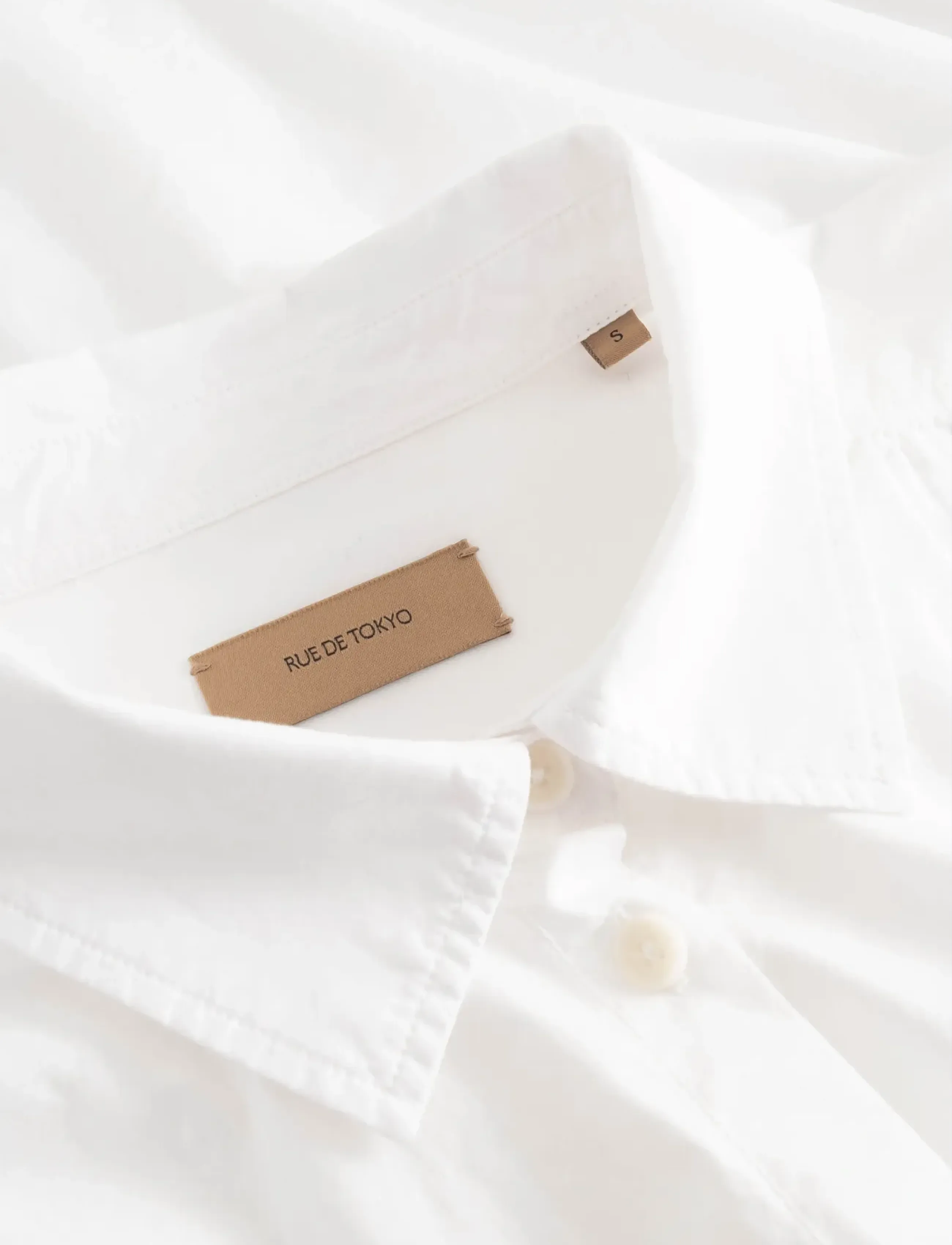 Rue de Tokyo - SLOAN ORGANIC GARMENT DYED POPLIN - jeansskjortor - white - 2