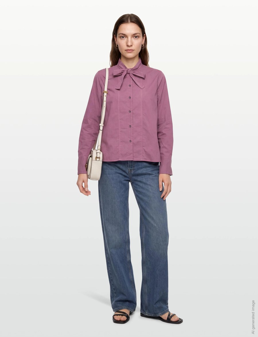 Rue de Tokyo - SHOSHANA GARMENT DYED POPLIN - langärmlige hemden - dusky orchid - 0