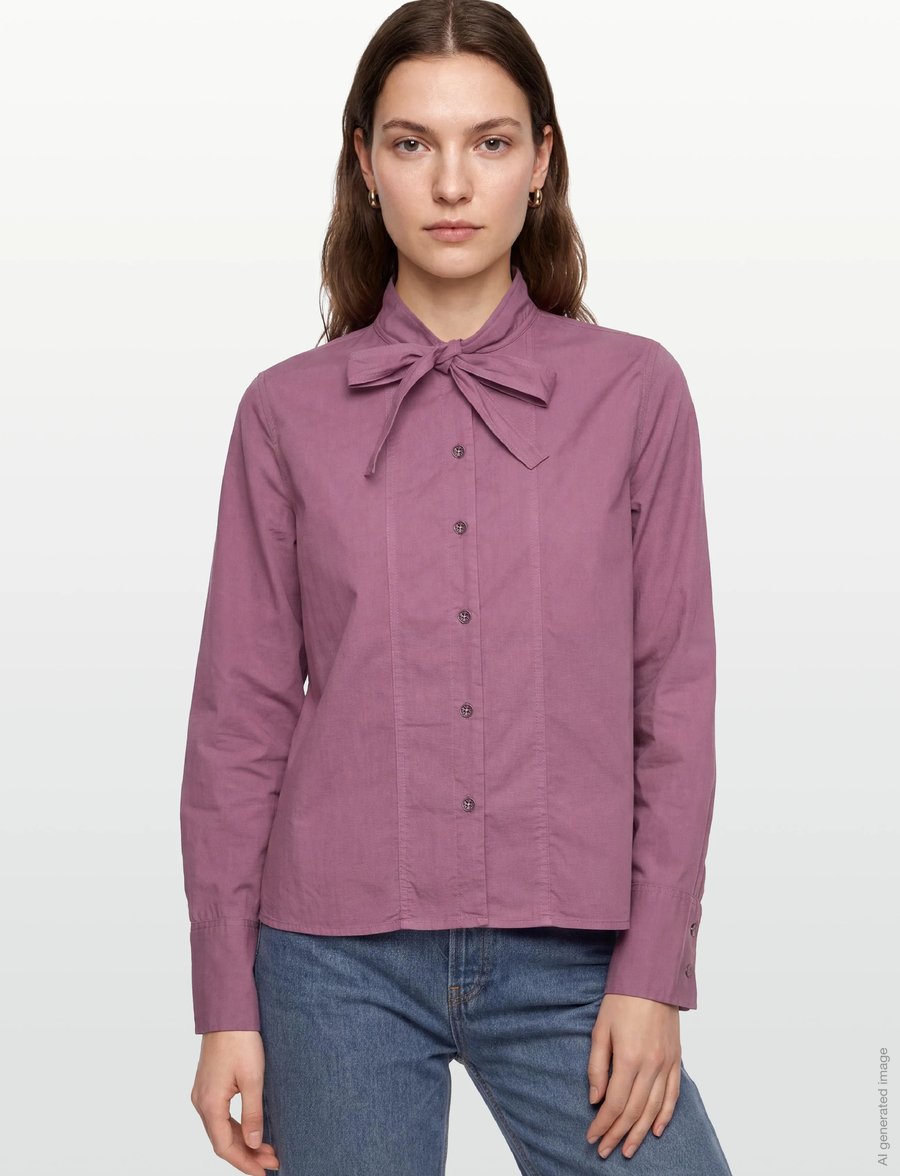 Rue de Tokyo - SHOSHANA GARMENT DYED POPLIN - langärmlige hemden - dusky orchid - 3