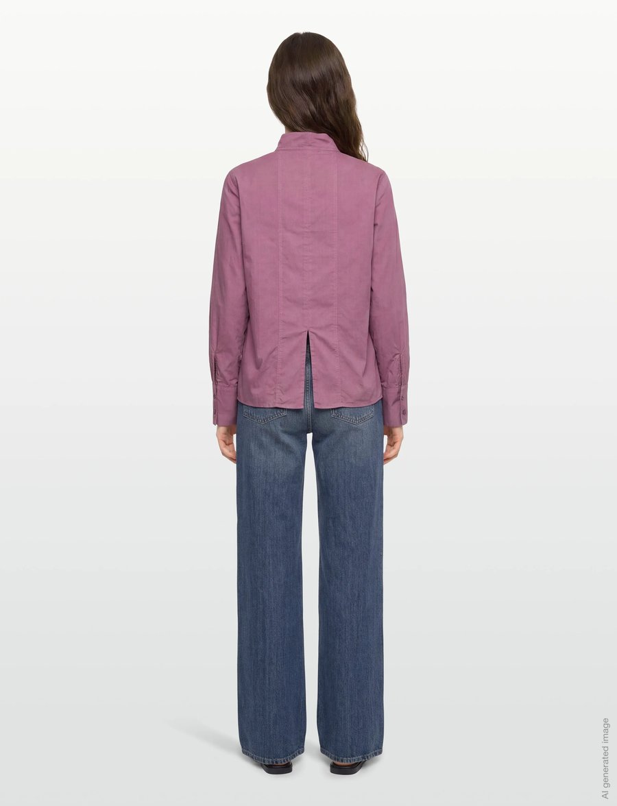 Rue de Tokyo - SHOSHANA GARMENT DYED POPLIN - langärmlige hemden - dusky orchid - 4