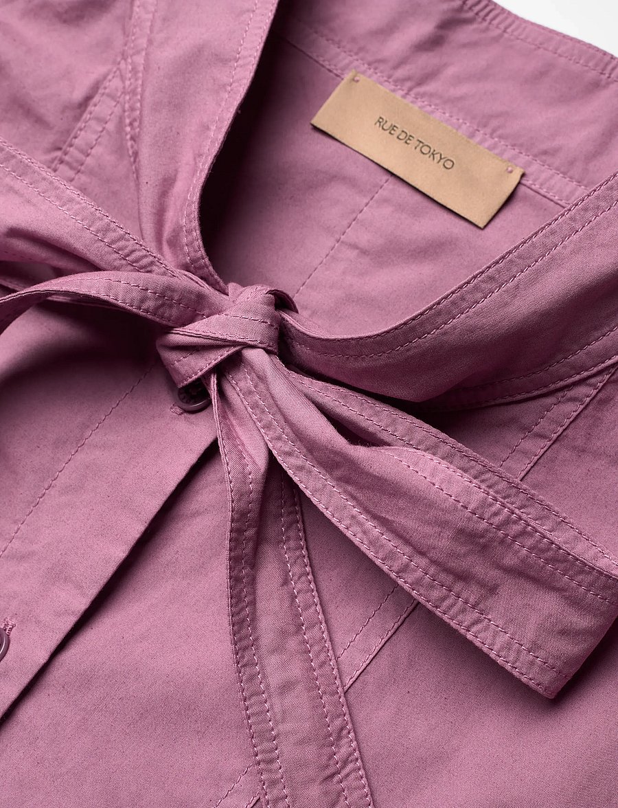 Rue de Tokyo - SHOSHANA GARMENT DYED POPLIN - langärmlige hemden - dusky orchid - 2