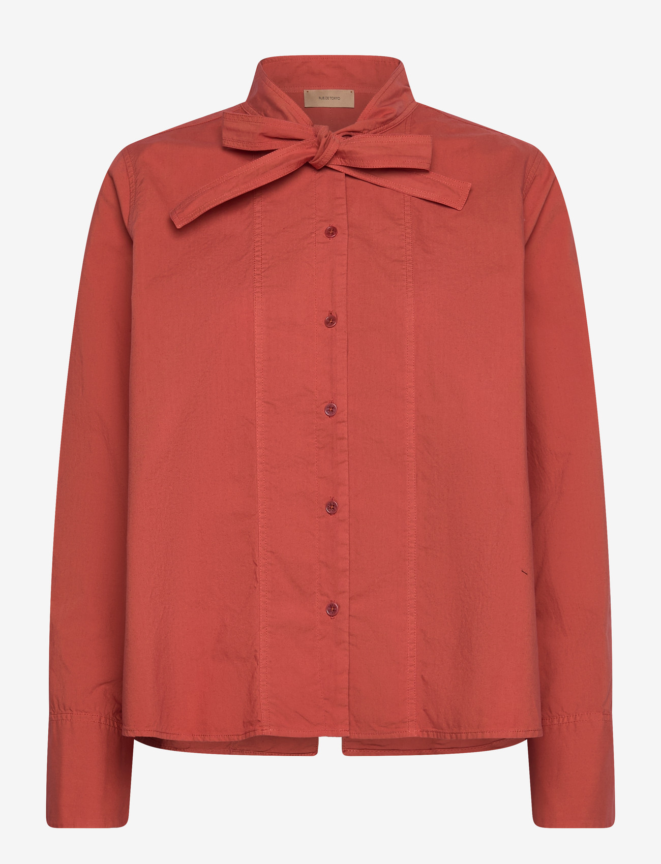 Rue de Tokyo - SHOSHANA GARMENT DYED POPLIN - pikkade varrukatega särgid - faded rust - 0