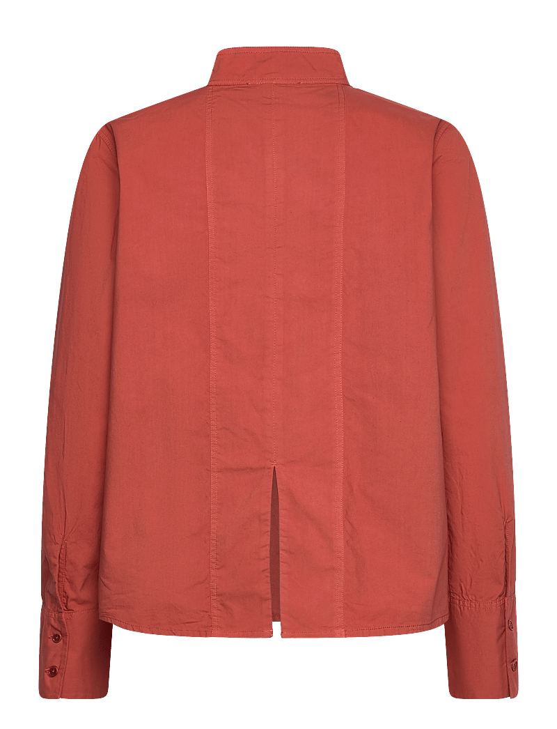 Rue de Tokyo - SHOSHANA GARMENT DYED POPLIN - pikkade varrukatega särgid - faded rust - 1