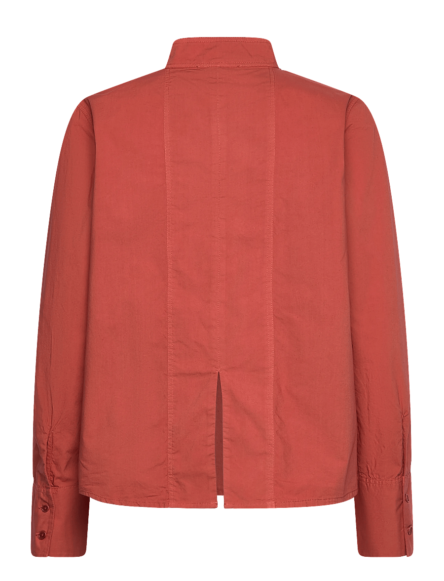 Rue de Tokyo - SHOSHANA GARMENT DYED POPLIN - langærmede skjorter - faded rust - 1