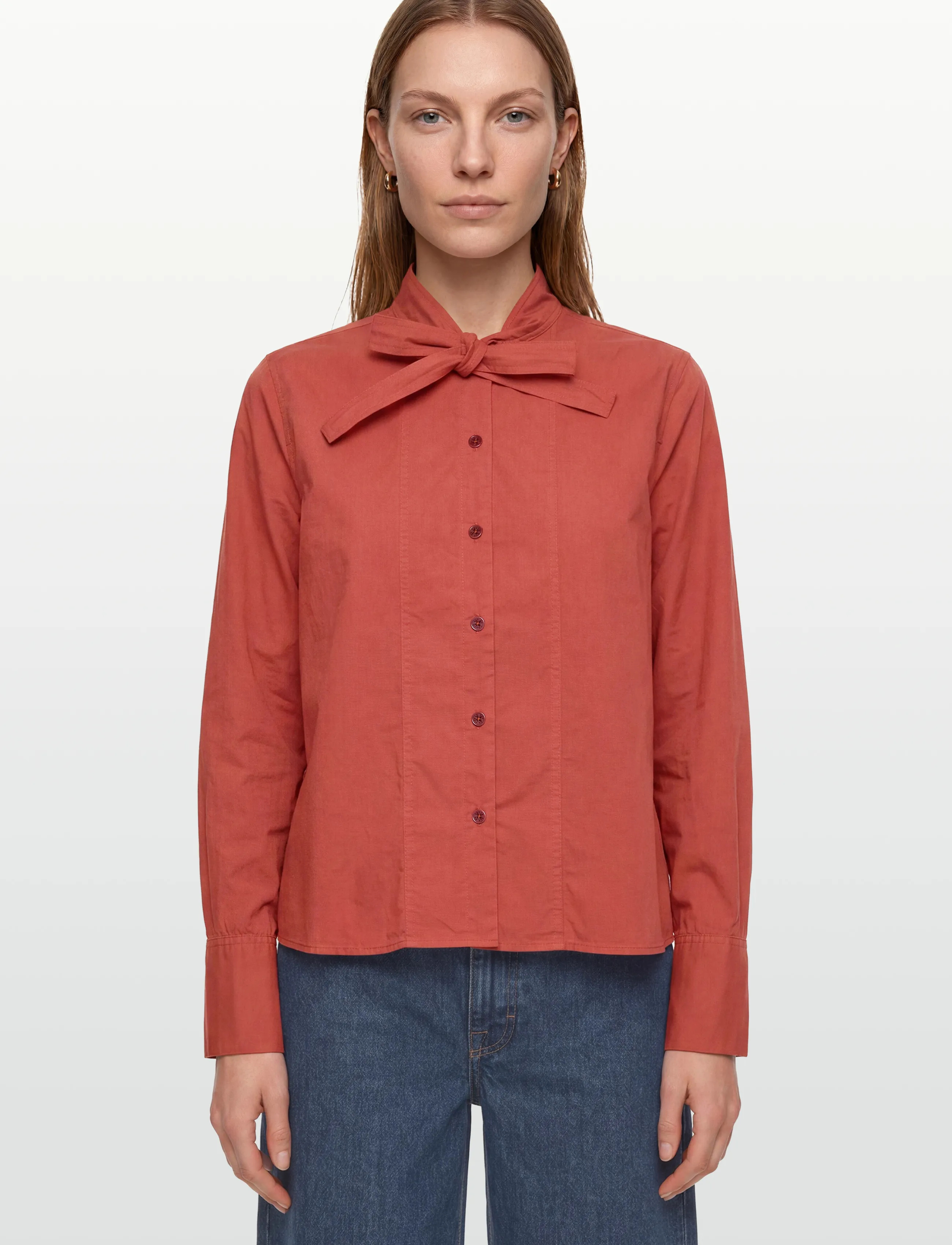 Rue de Tokyo - SHOSHANA GARMENT DYED POPLIN - langärmlige hemden - faded rust - 3