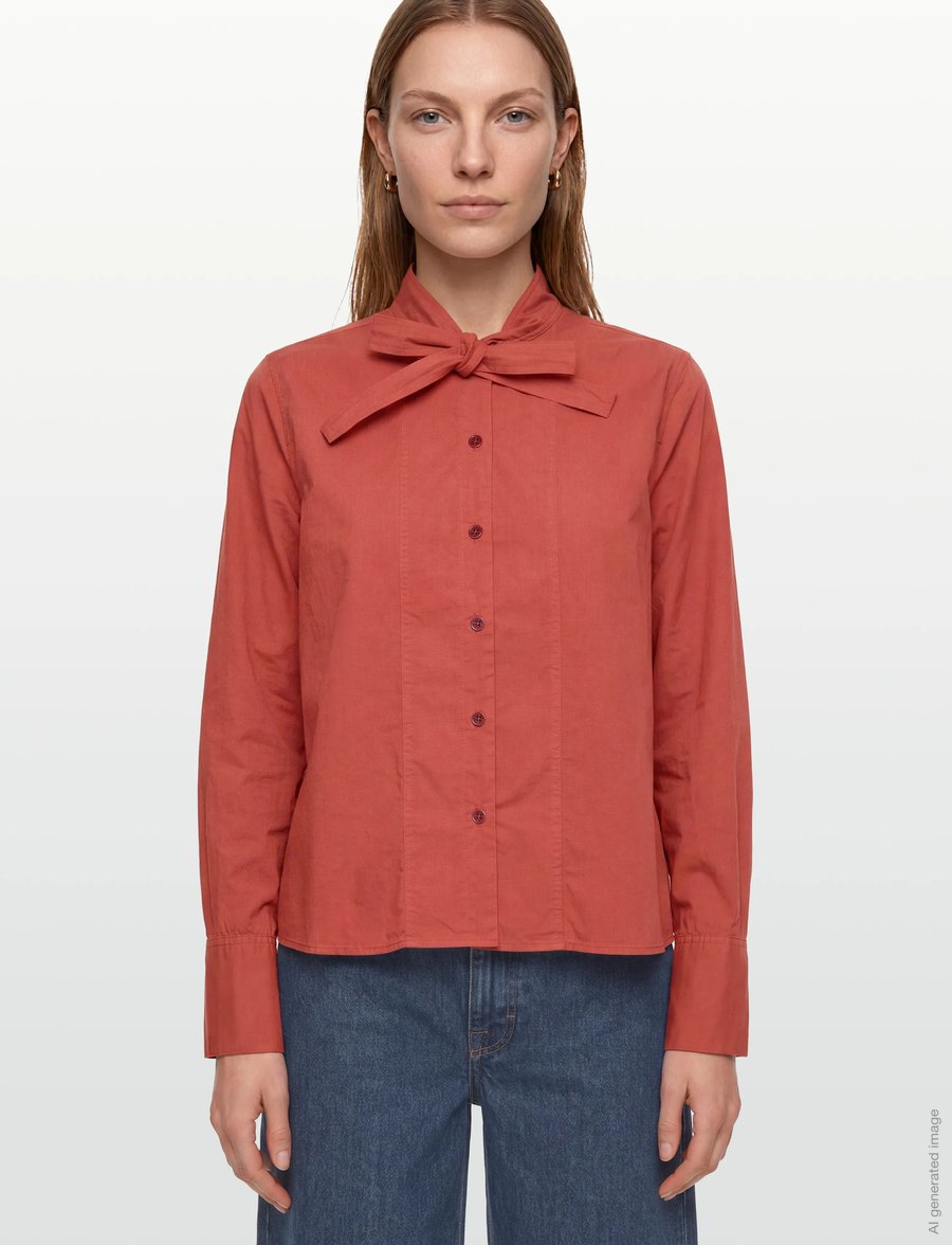 Rue de Tokyo - SHOSHANA GARMENT DYED POPLIN - langærmede skjorter - faded rust - 3