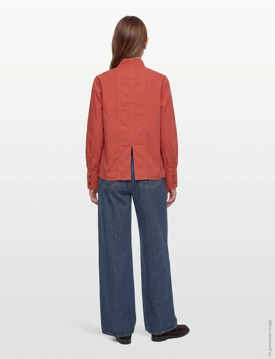 Rue de Tokyo - SHOSHANA GARMENT DYED POPLIN - langærmede skjorter - faded rust - 4