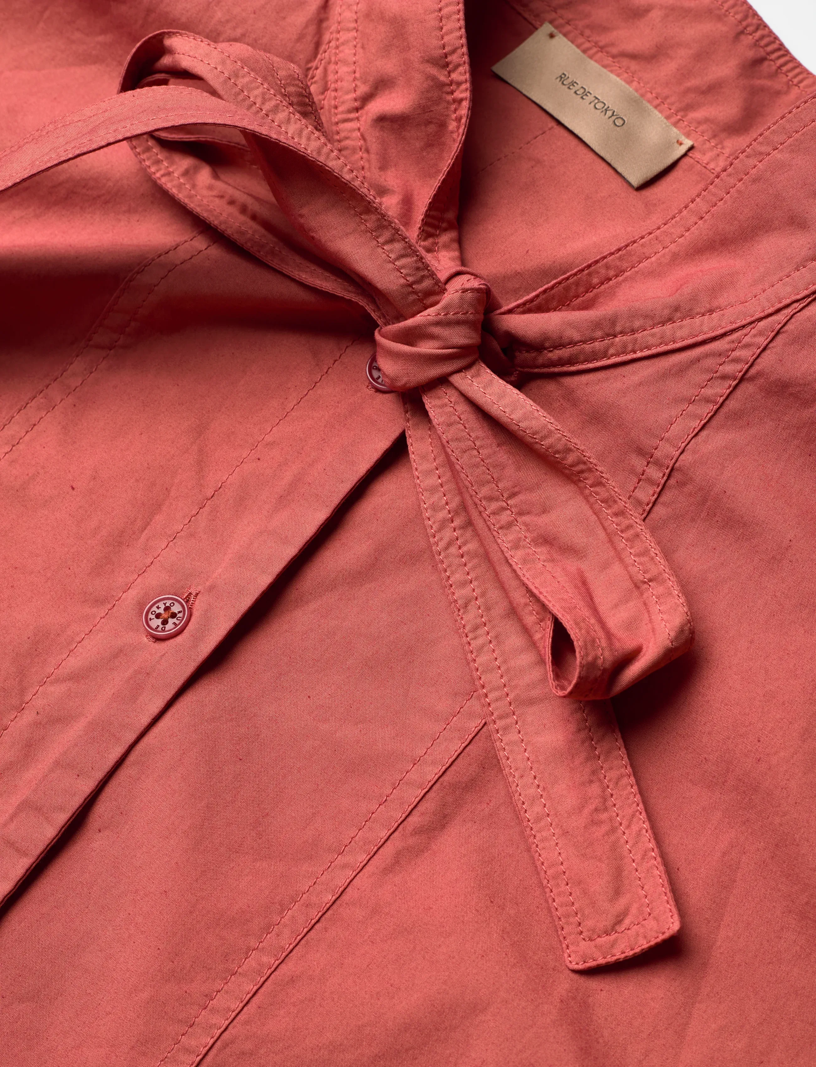 Rue de Tokyo - SHOSHANA GARMENT DYED POPLIN - langærmede skjorter - faded rust - 2