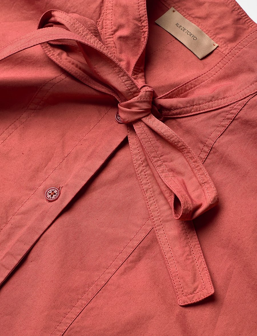 Rue de Tokyo - SHOSHANA GARMENT DYED POPLIN - langærmede skjorter - faded rust - 2