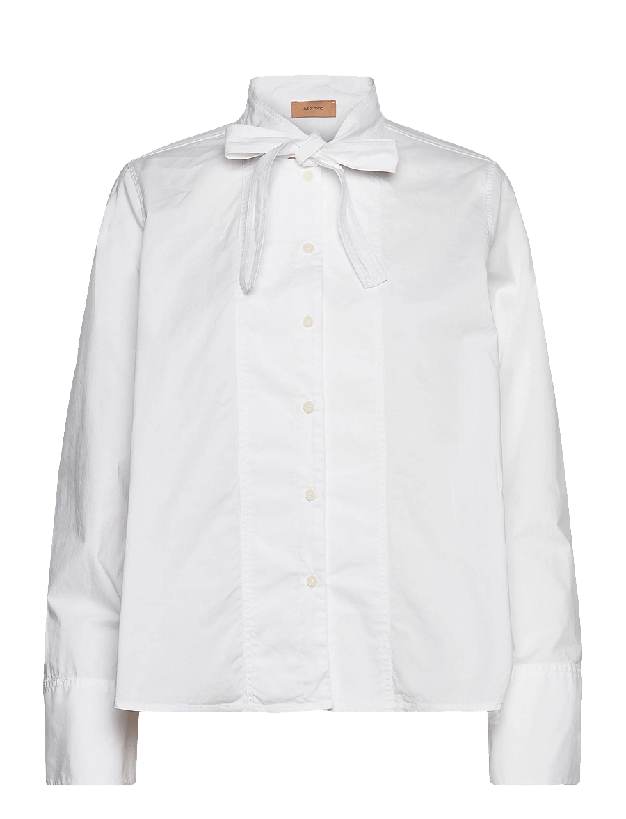 Rue de Tokyo - SHOSHANA GARMENT DYED POPLIN - langärmlige hemden - white - 0