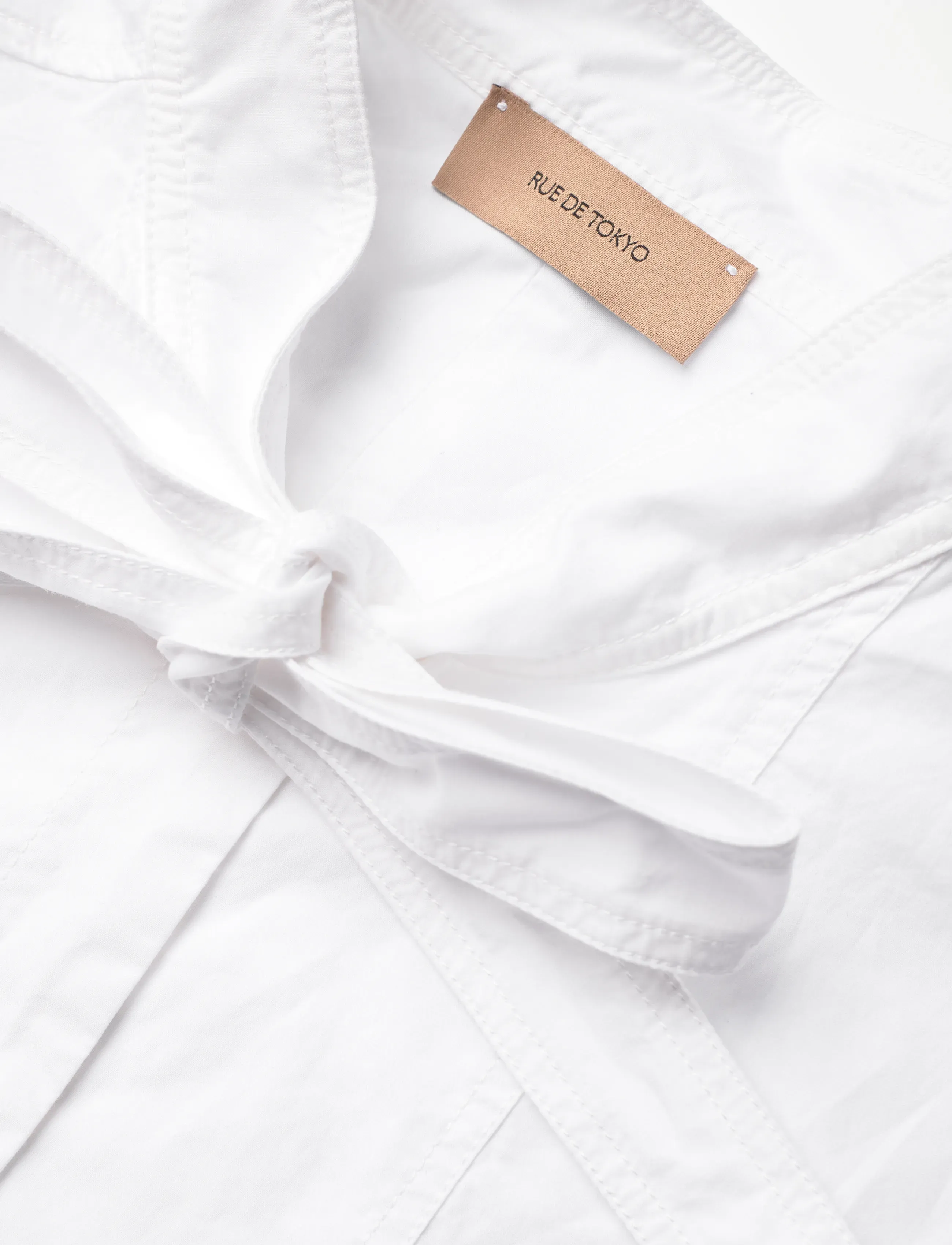 Rue de Tokyo - SHOSHANA GARMENT DYED POPLIN - langärmlige hemden - white - 2