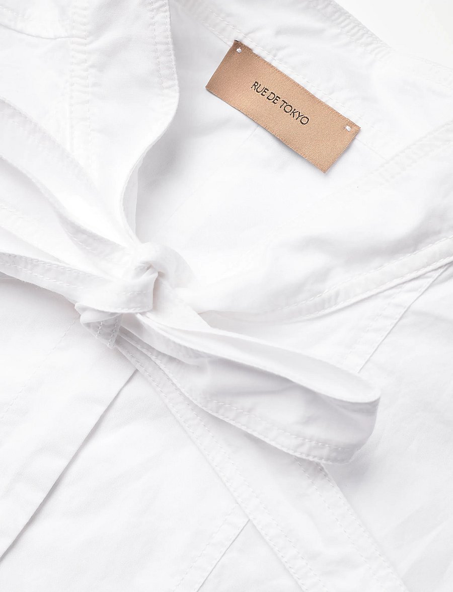 Rue de Tokyo - SHOSHANA GARMENT DYED POPLIN - langärmlige hemden - white - 2