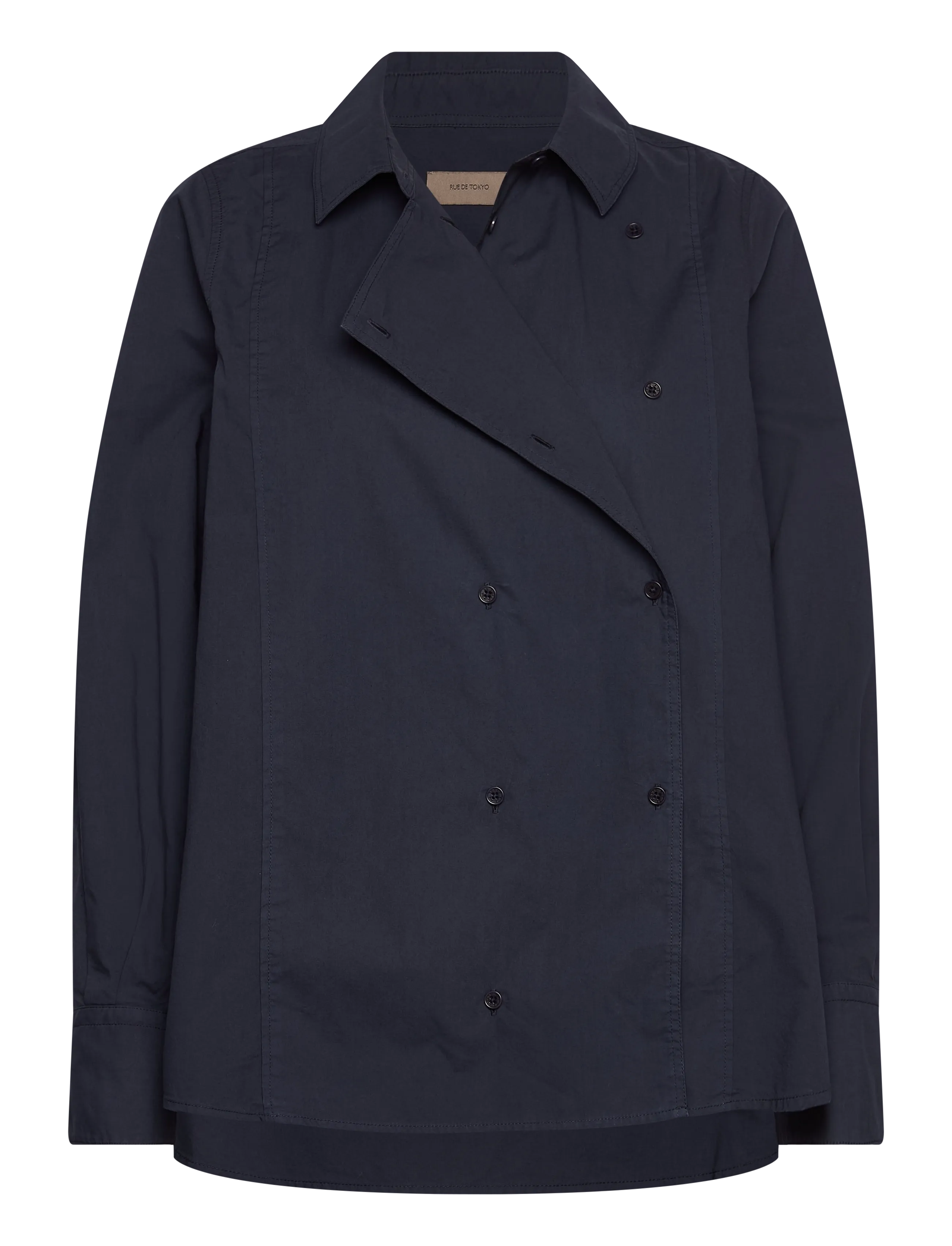 RUE DE TOKYO Sparrow Garment Dyed Poplin Navy - M - Damen