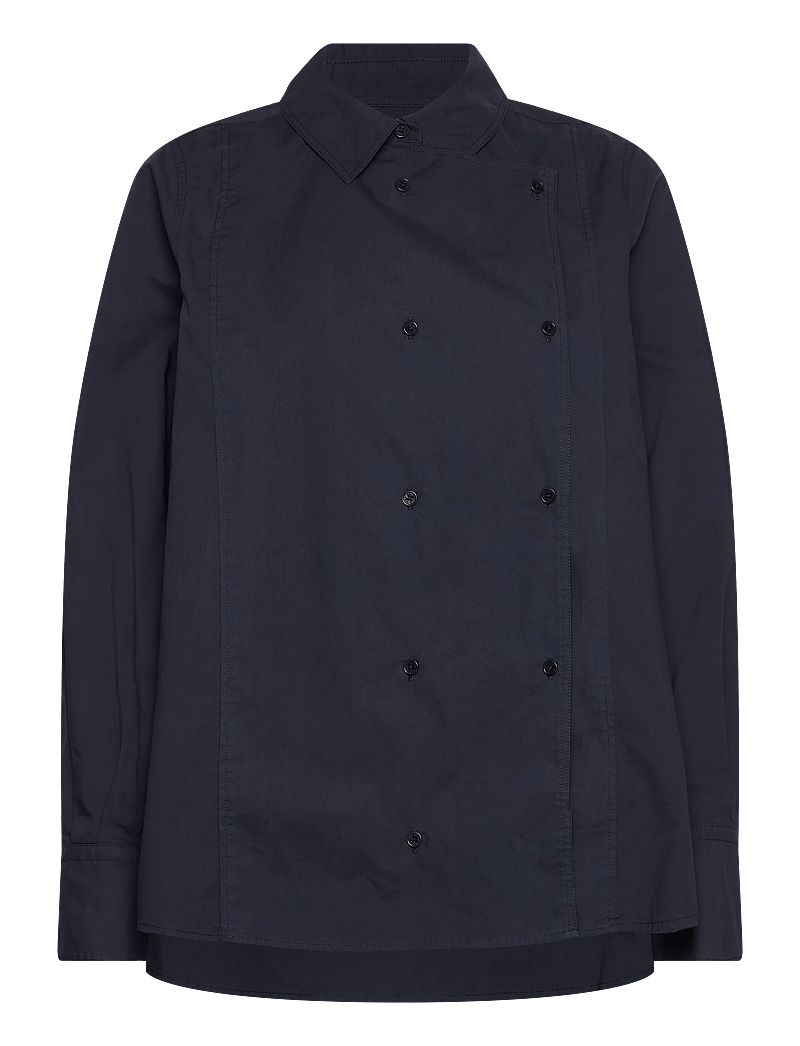 Rue de Tokyo - SPARROW GARMENT DYED POPLIN - langærmede skjorter - dark navy - 2