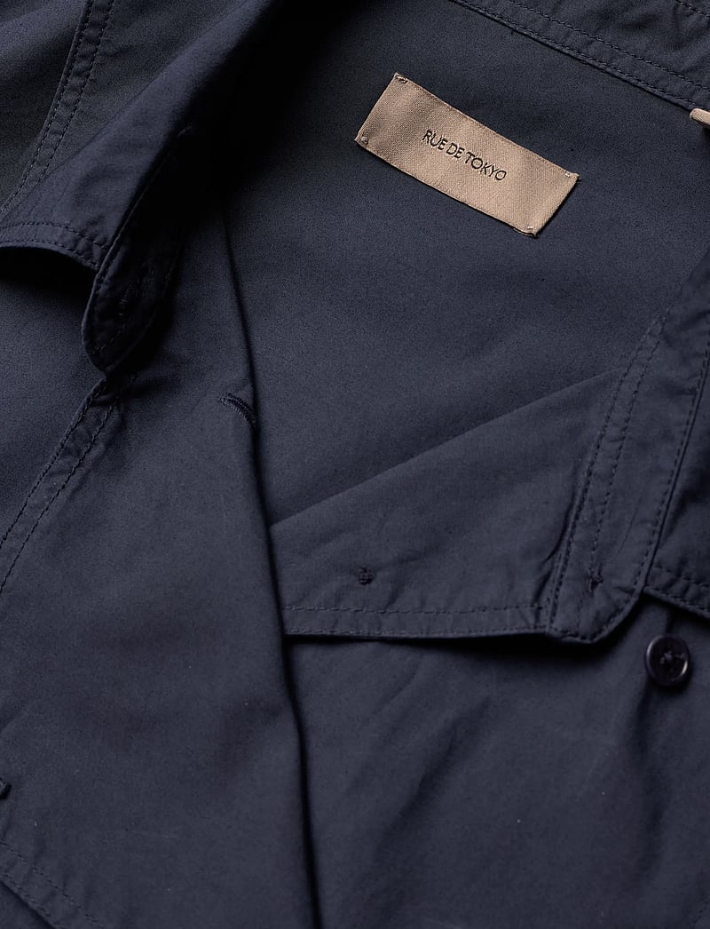 Rue de Tokyo - SPARROW GARMENT DYED POPLIN - langærmede skjorter - dark navy - 3
