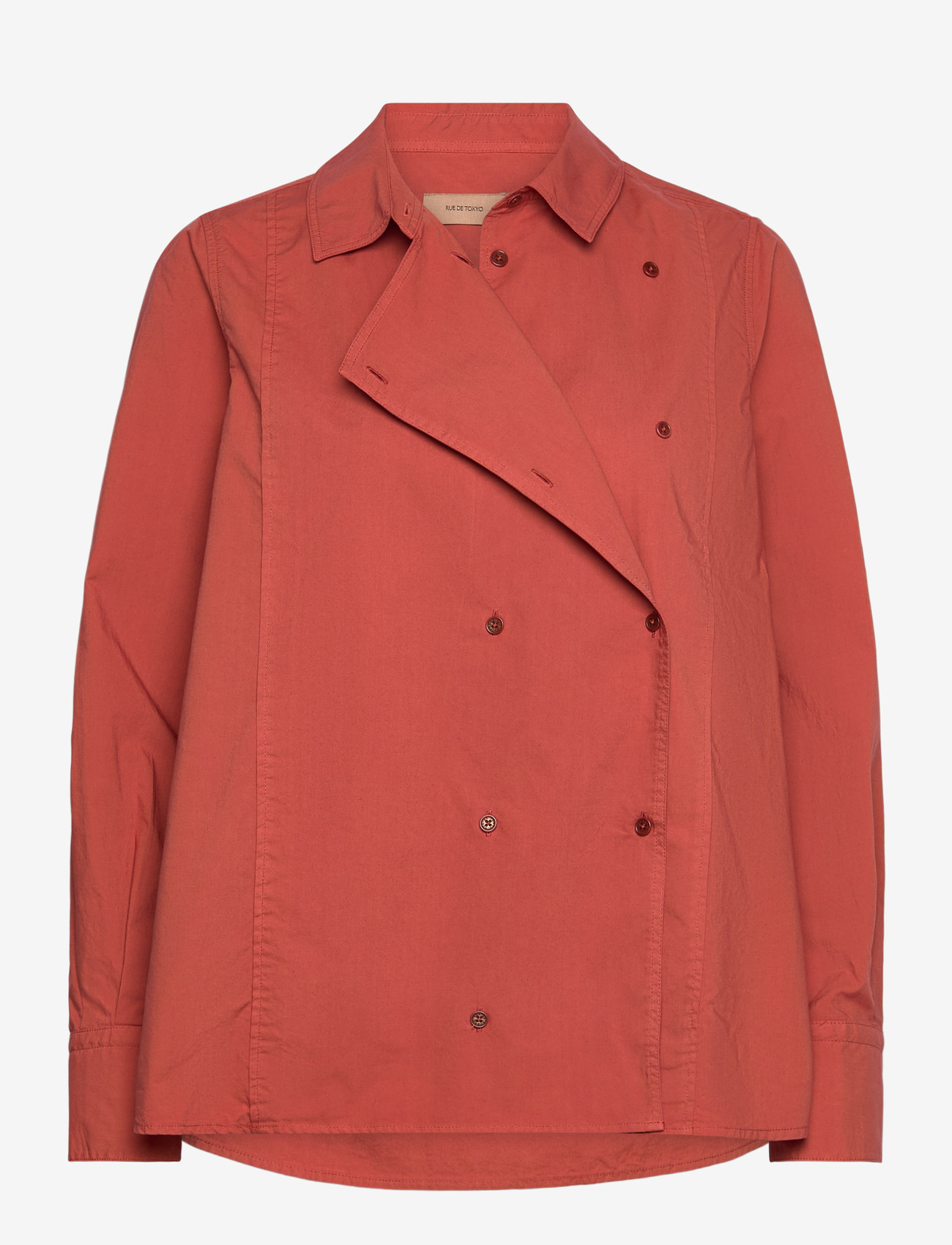 Rue de Tokyo - SPARROW GARMENT DYED POPLIN - langærmede skjorter - faded rust - 0
