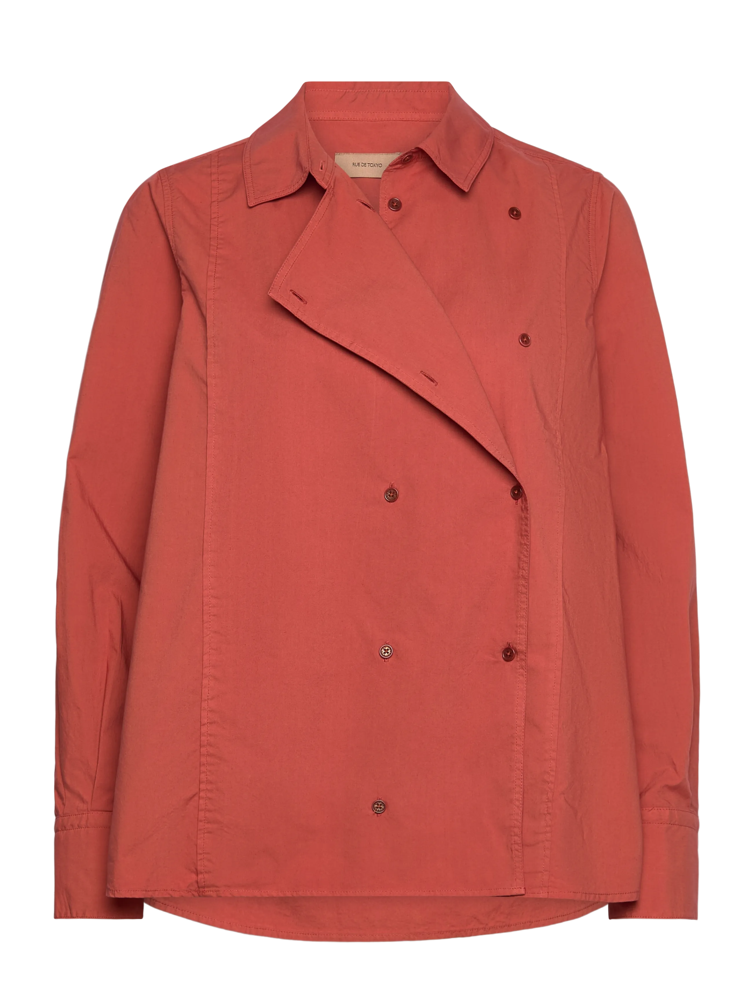 Rue de Tokyo SPARROW GARMENT DYED POPLIN - Särgid - FADED RUST / red
