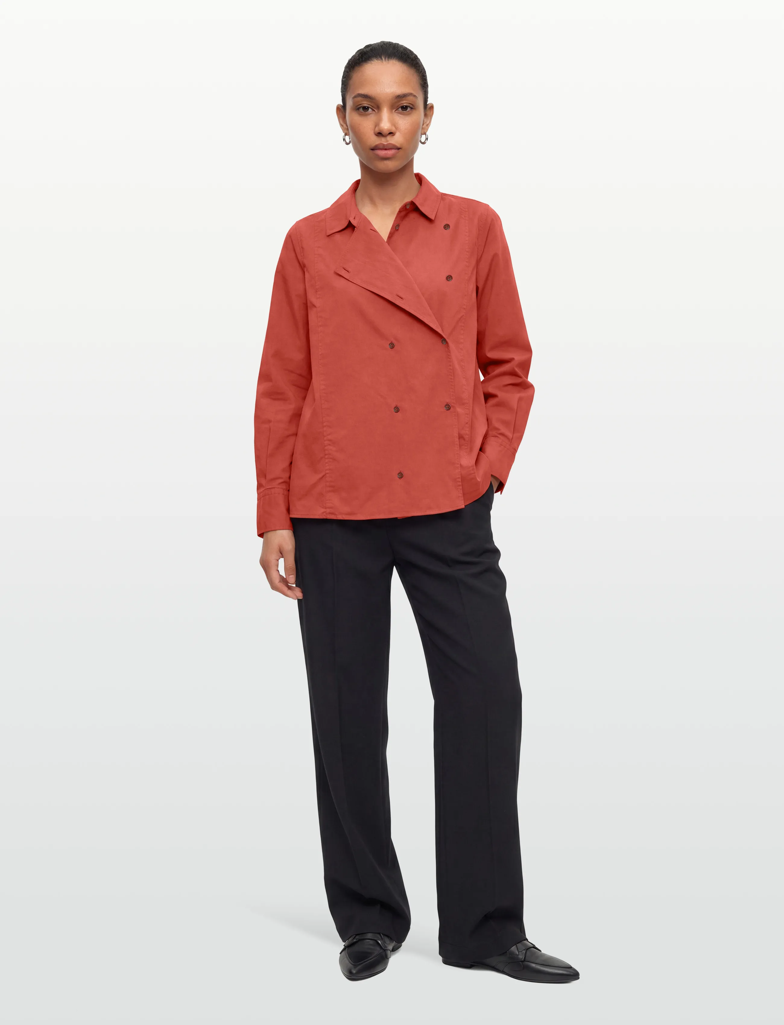 Rue de Tokyo - SPARROW GARMENT DYED POPLIN - långärmade skjortor - faded rust - 0