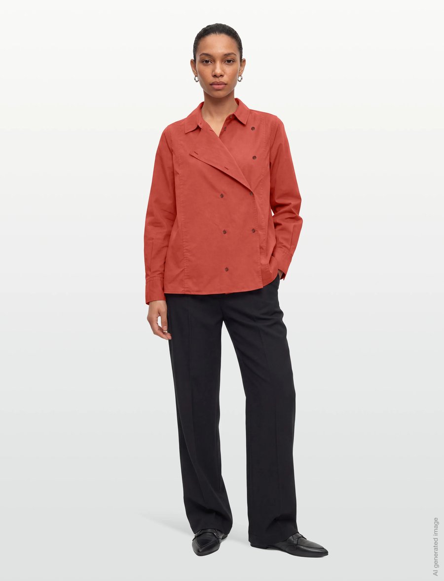 Rue de Tokyo - SPARROW GARMENT DYED POPLIN - langärmlige hemden - faded rust - 0