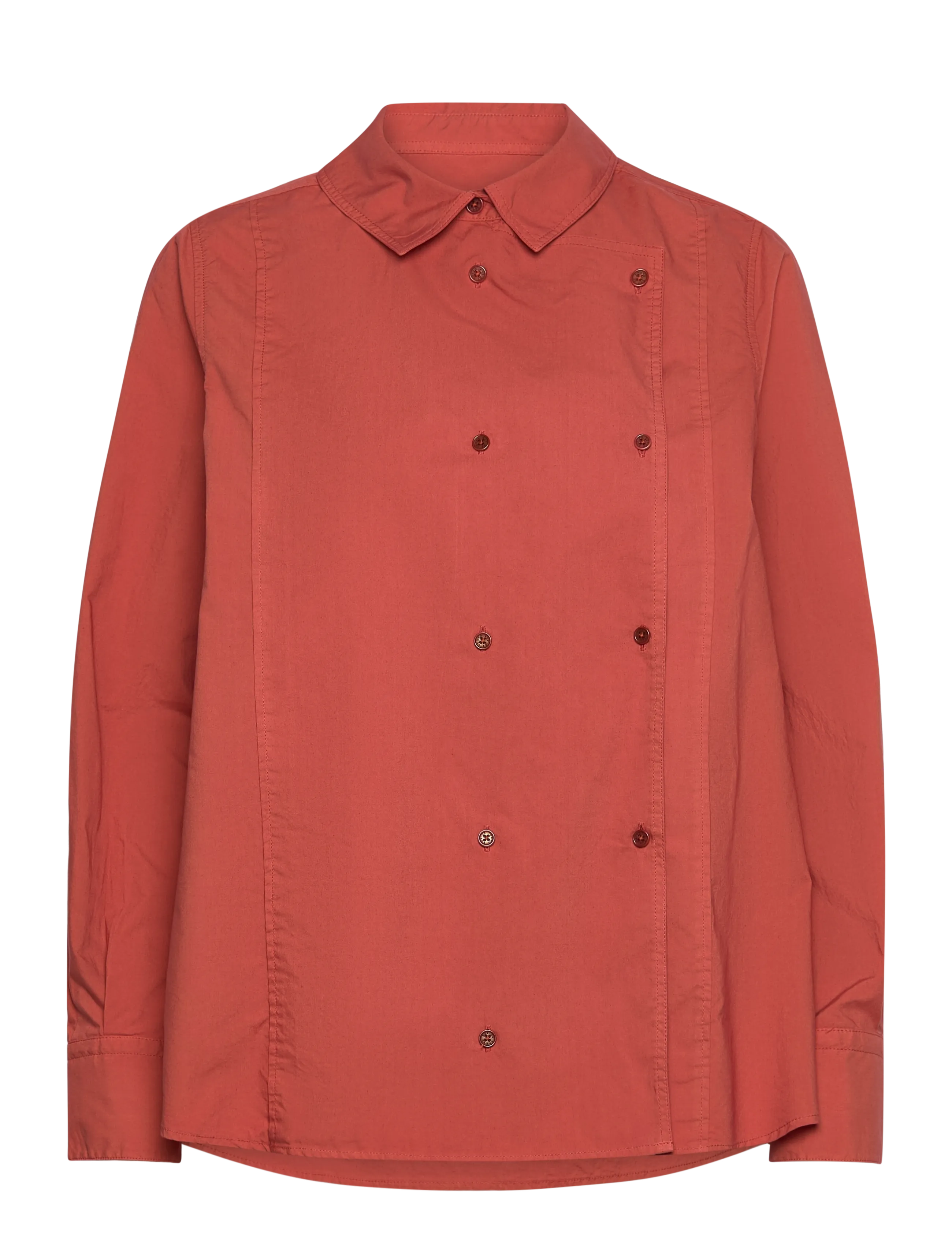 Rue de Tokyo - SPARROW GARMENT DYED POPLIN - long-sleeved shirts - faded rust - 2