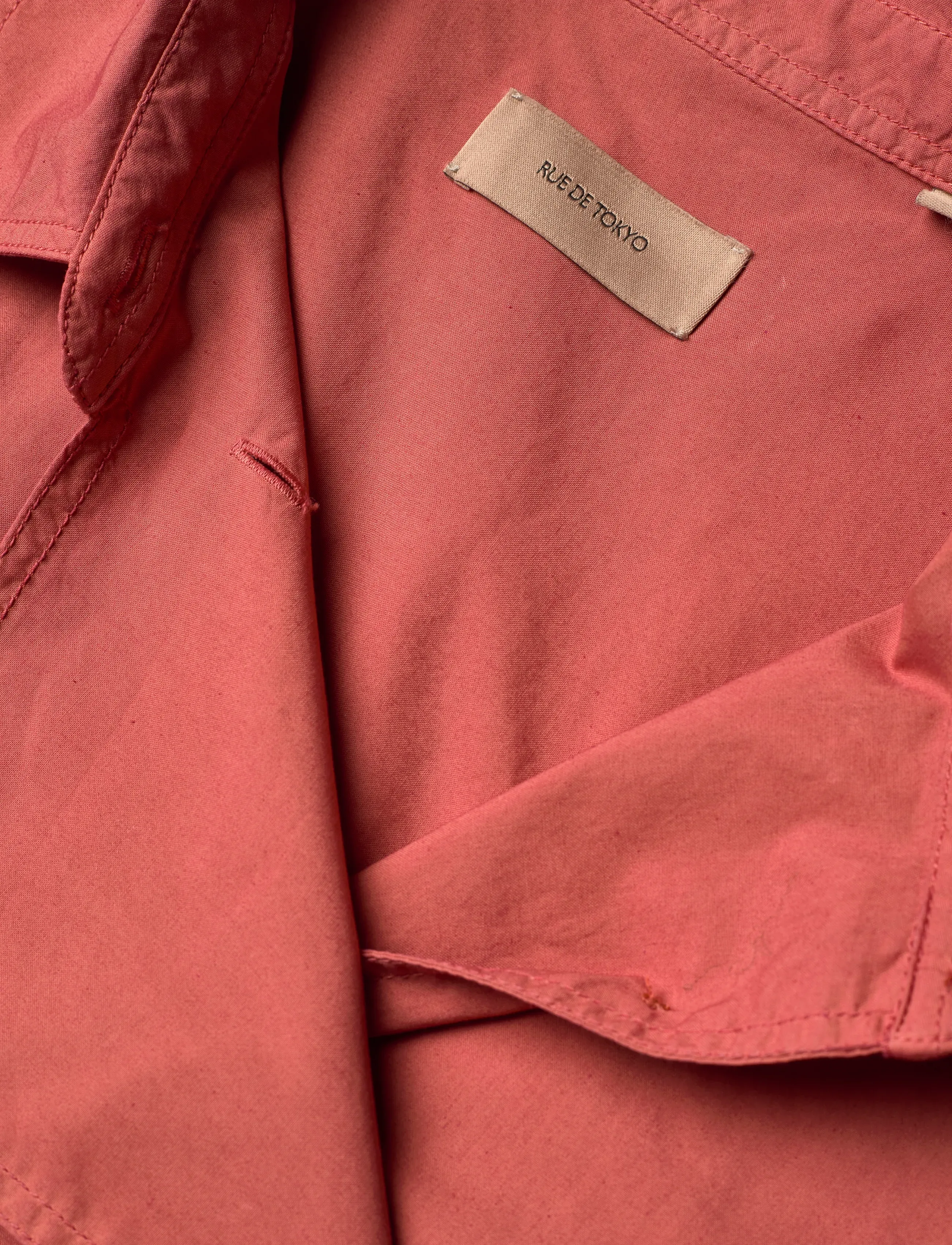 Rue de Tokyo - SPARROW GARMENT DYED POPLIN - long-sleeved shirts - faded rust - 3