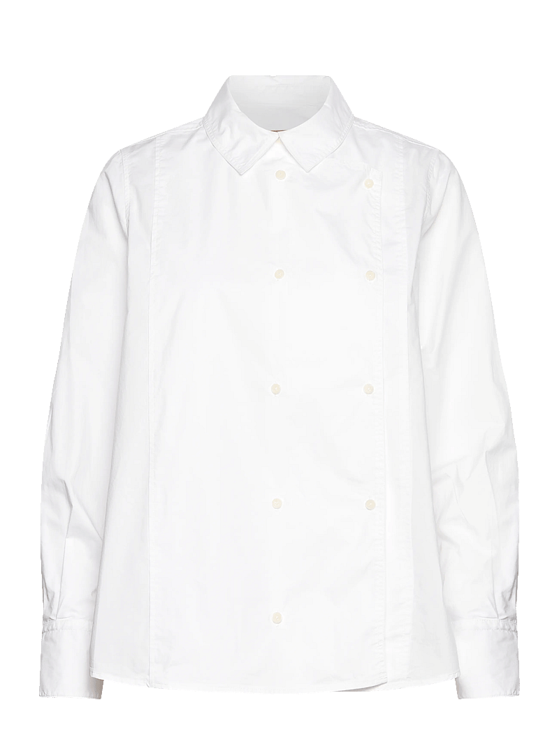 Rue de Tokyo - SPARROW GARMENT DYED POPLIN - langärmlige hemden - white - 0